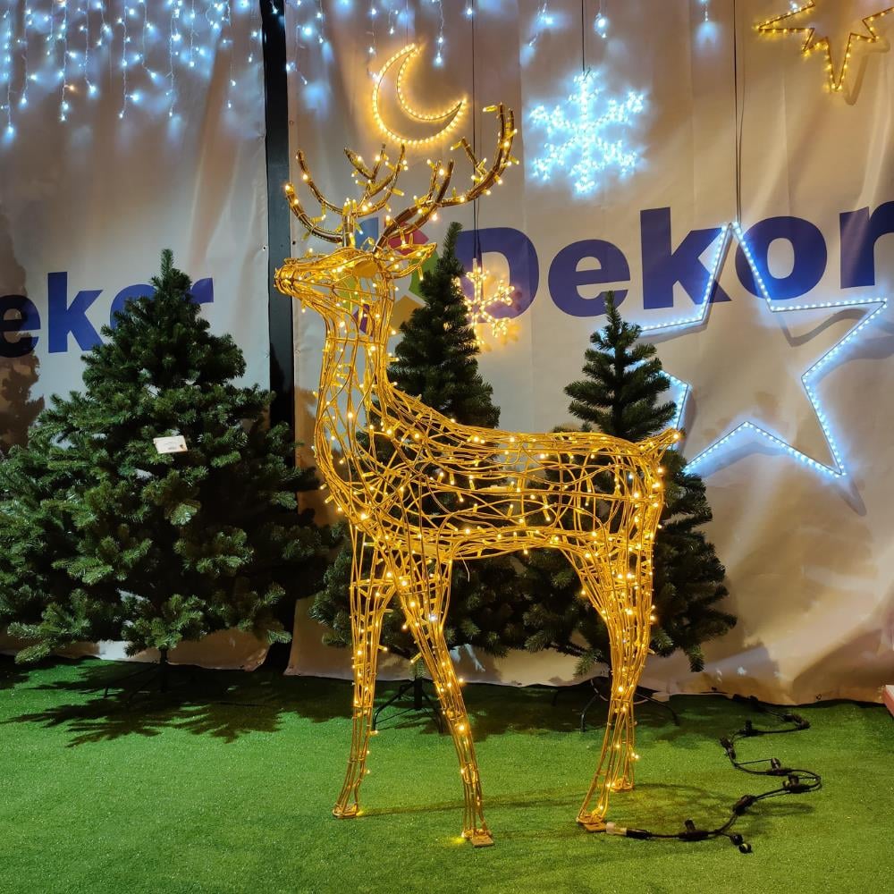 230 cm Gold Geyik Gold boynuzlu