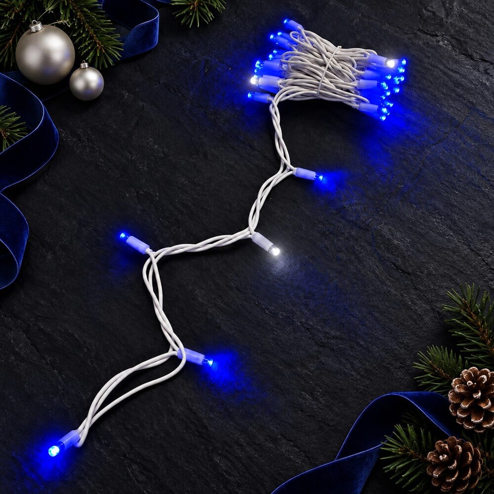 5 metre Eklenebilir İP Led Mavi Beyaz Flaşlı 50L-1