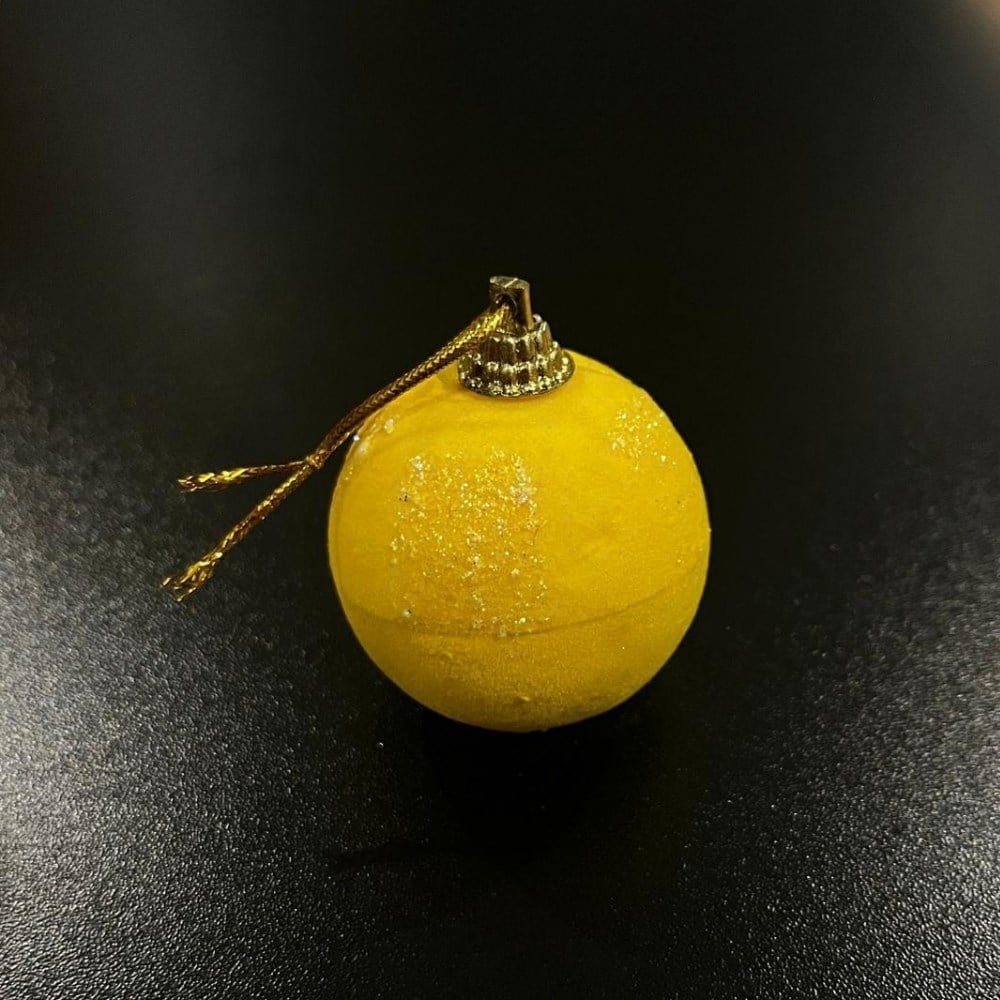 5cm Simli Sarı 8'li Top