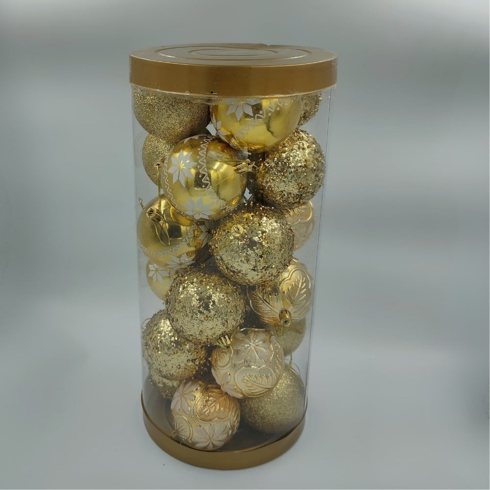 8 cm Yılbaşı Topu Gold 24 Lü Set