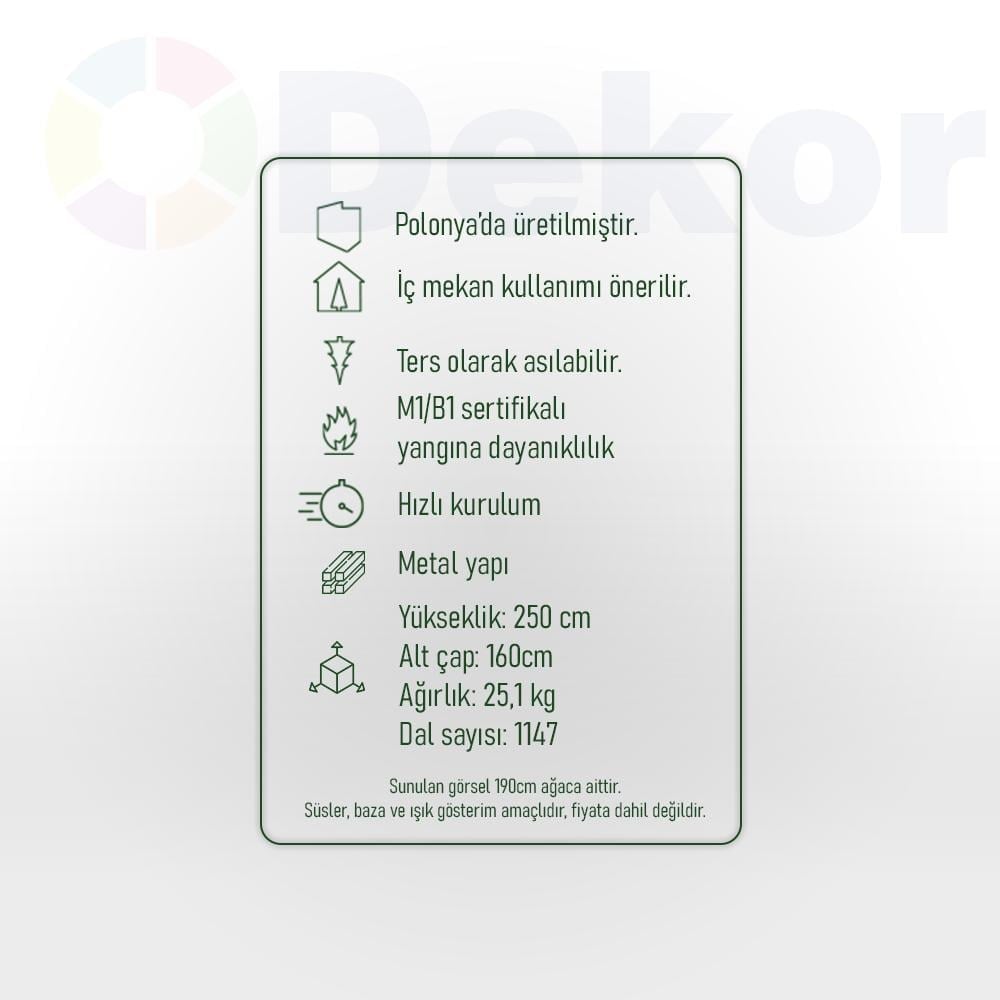 ASTRA PREMİUM 250 CM AĞAÇ 1147 DALLI
