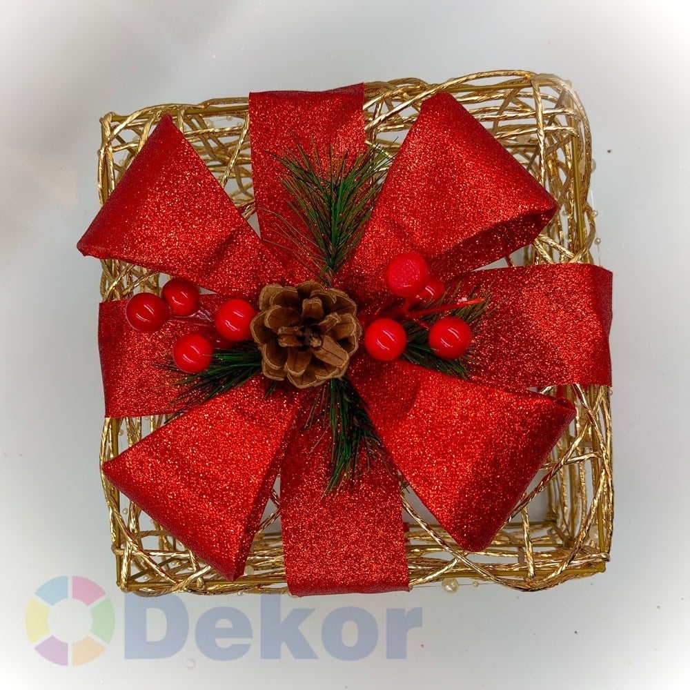 Hediye Kutusu 15/20/25 cm Altın Telli