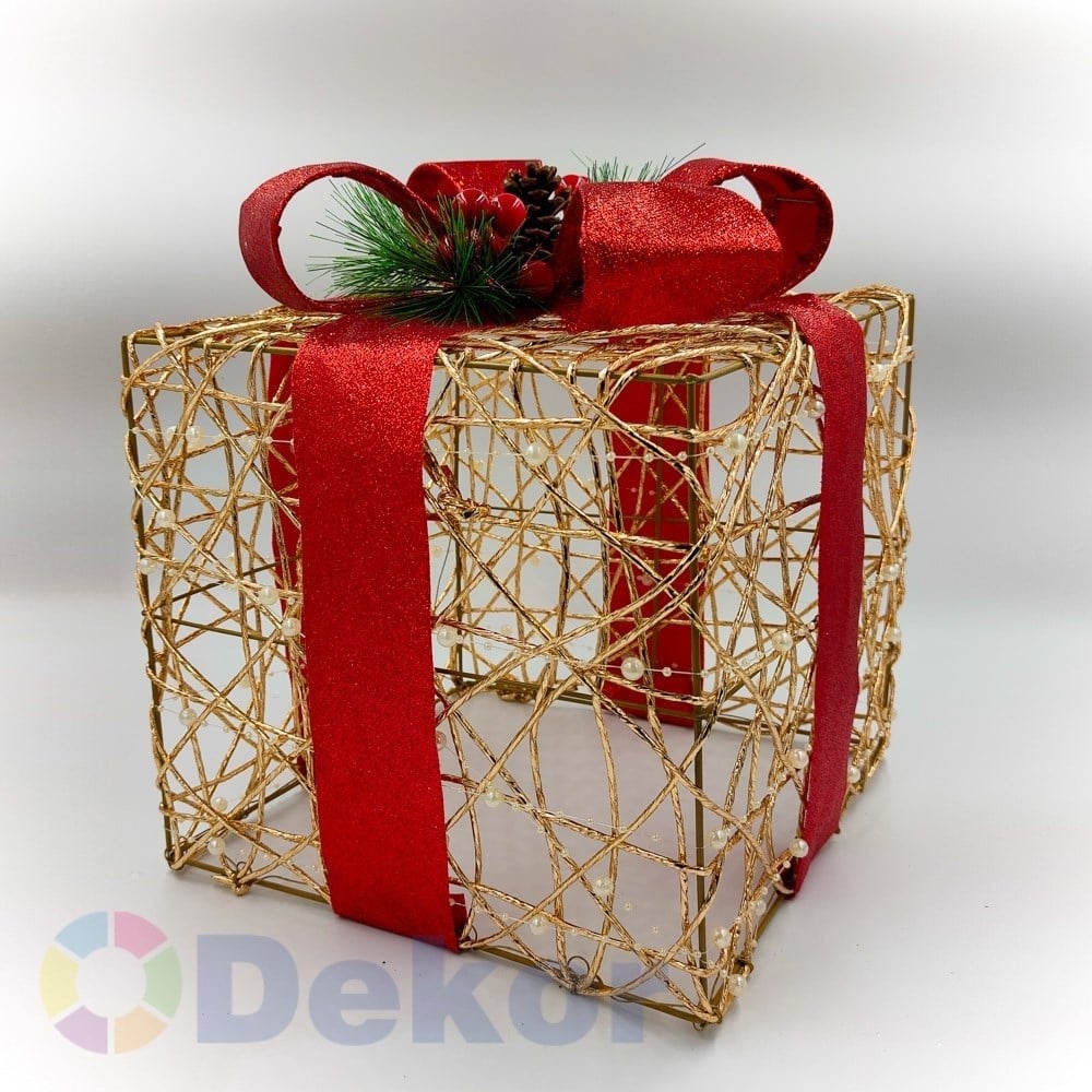 Hediye Kutusu 15/20/25 cm Altın Telli