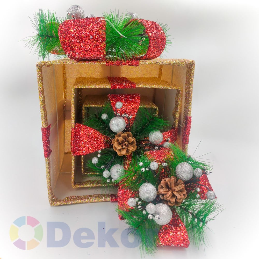 Hediye Kutusu 30/20/15 cm Altın Simli