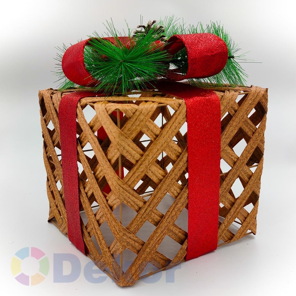 Hediye Kutusu Seti 15/20/25 cm Rattan Kırmızı