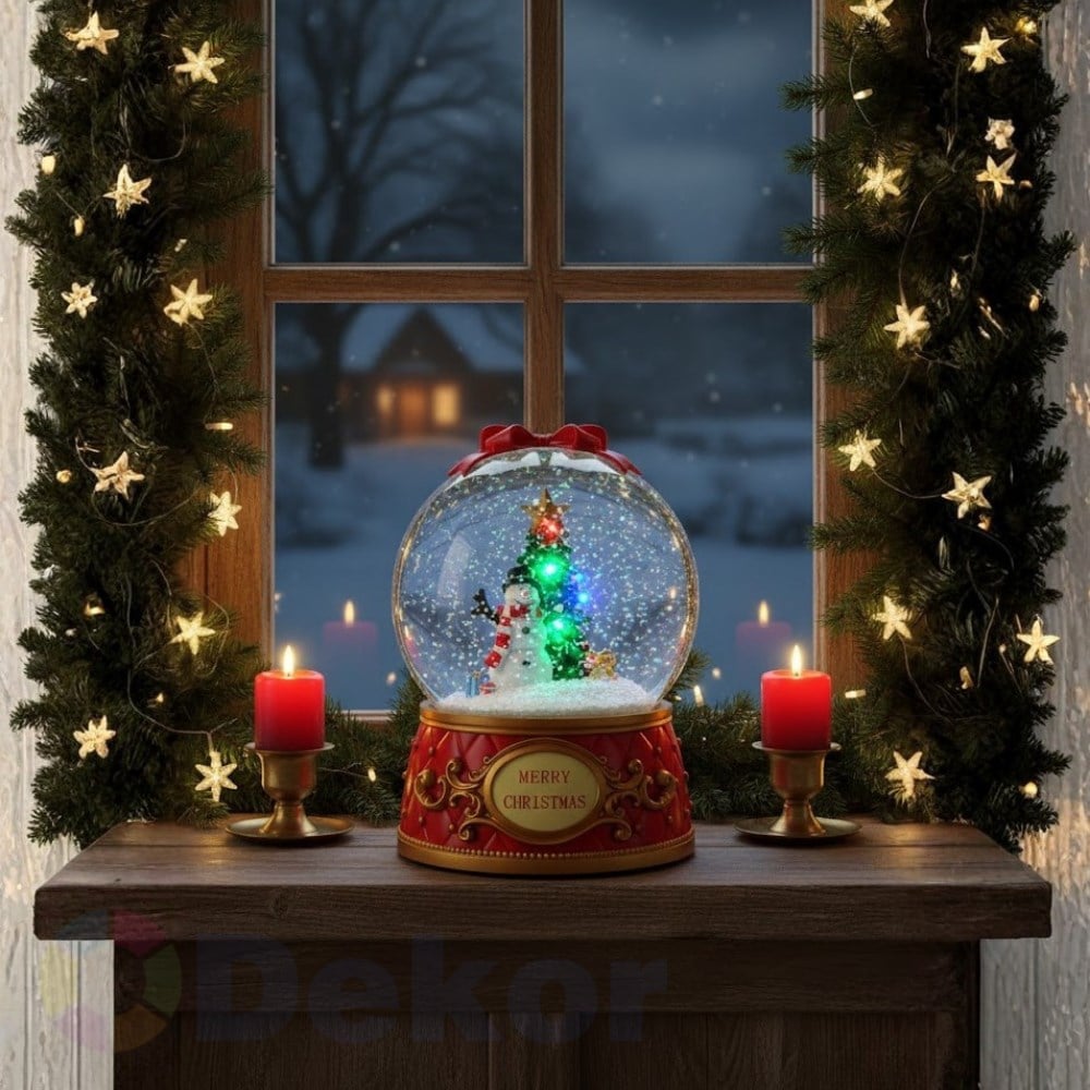 IŞIKLI NOEL AĞACI KAR KÜRESİ