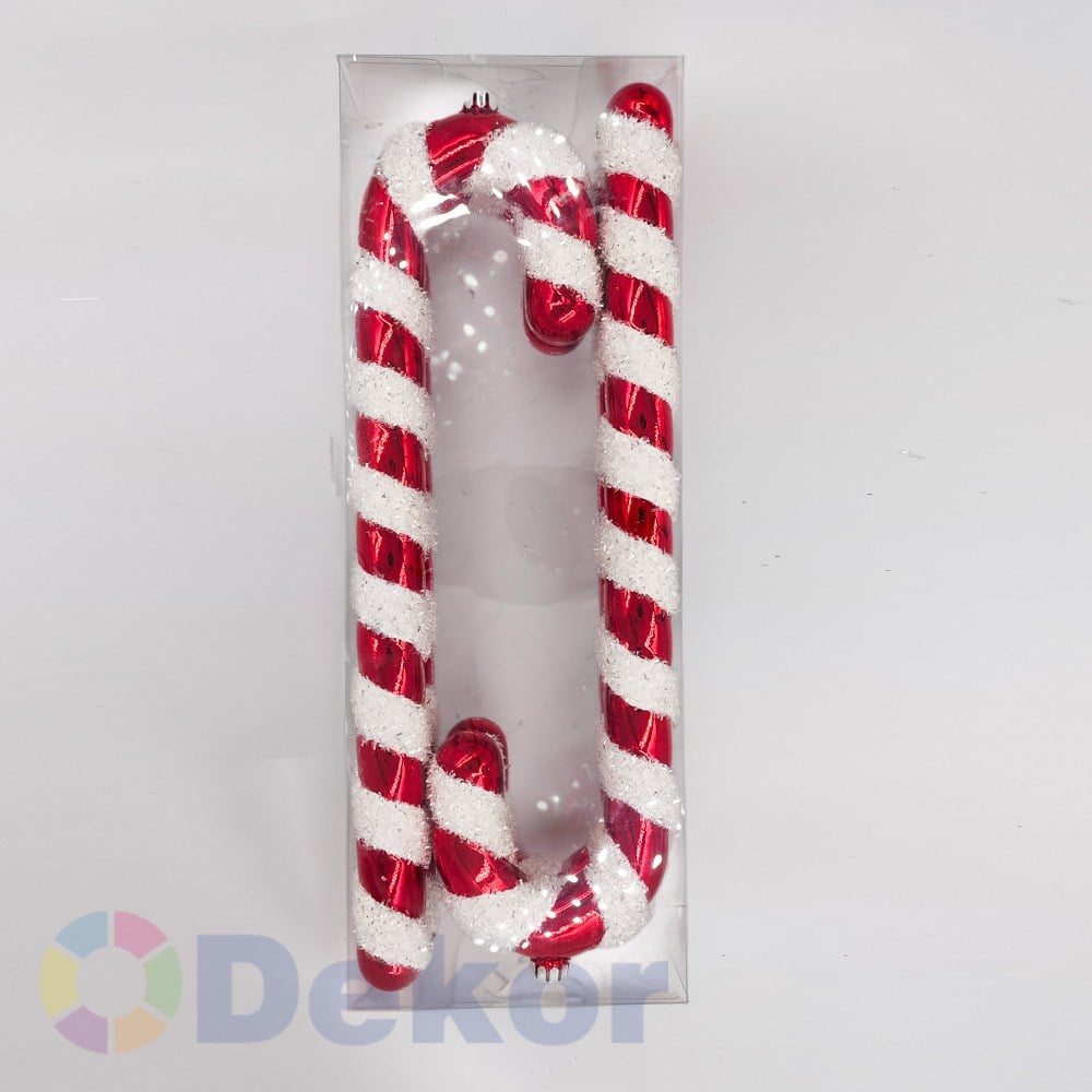 Kırmızı Beyaz Baston Şeker 40 cm 4Lü (3,5x11x40)