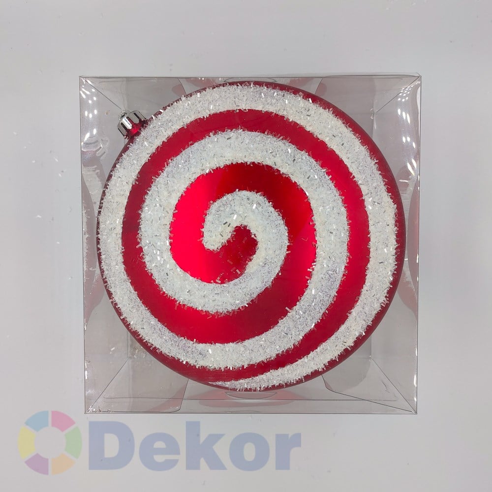 Kırmızı Beyaz Lolipop Şeker 20 cm