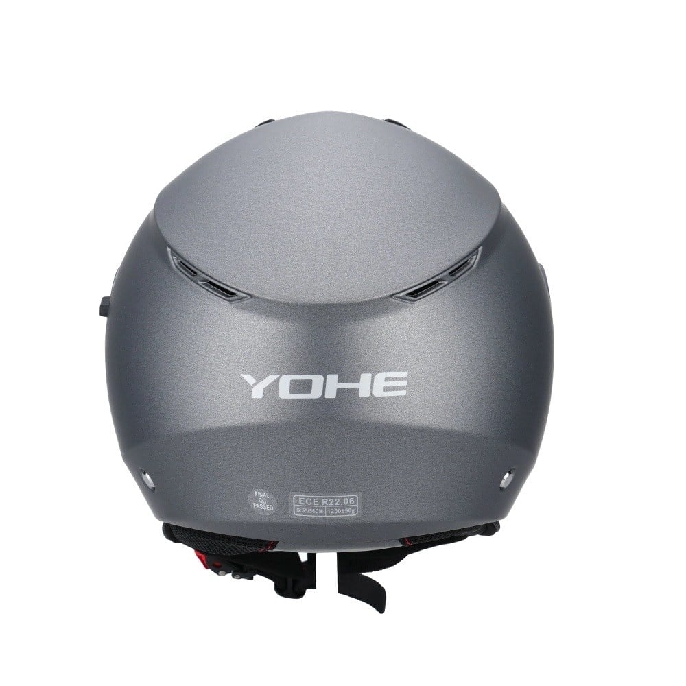YOHE MOTOSİKLET KASKI 852-MATT-SOLID-TITANIUM