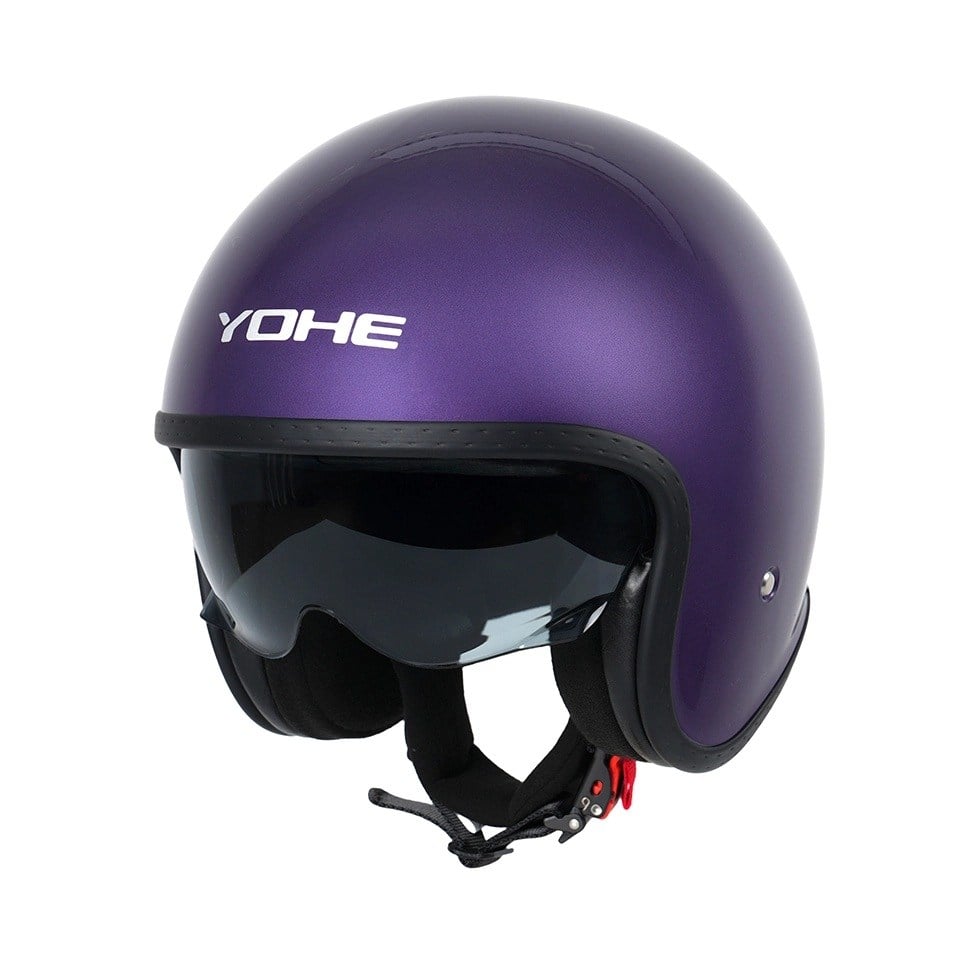 YOHE MOTOSİKLET KASKI 880-SHINY-TITANIUM-PURPLE