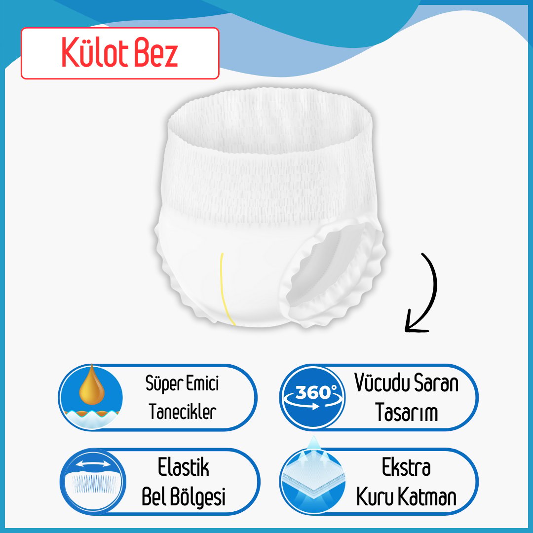 Paddlers Yetişkin Hasta Emici Külot Bez Medium 30 Adet