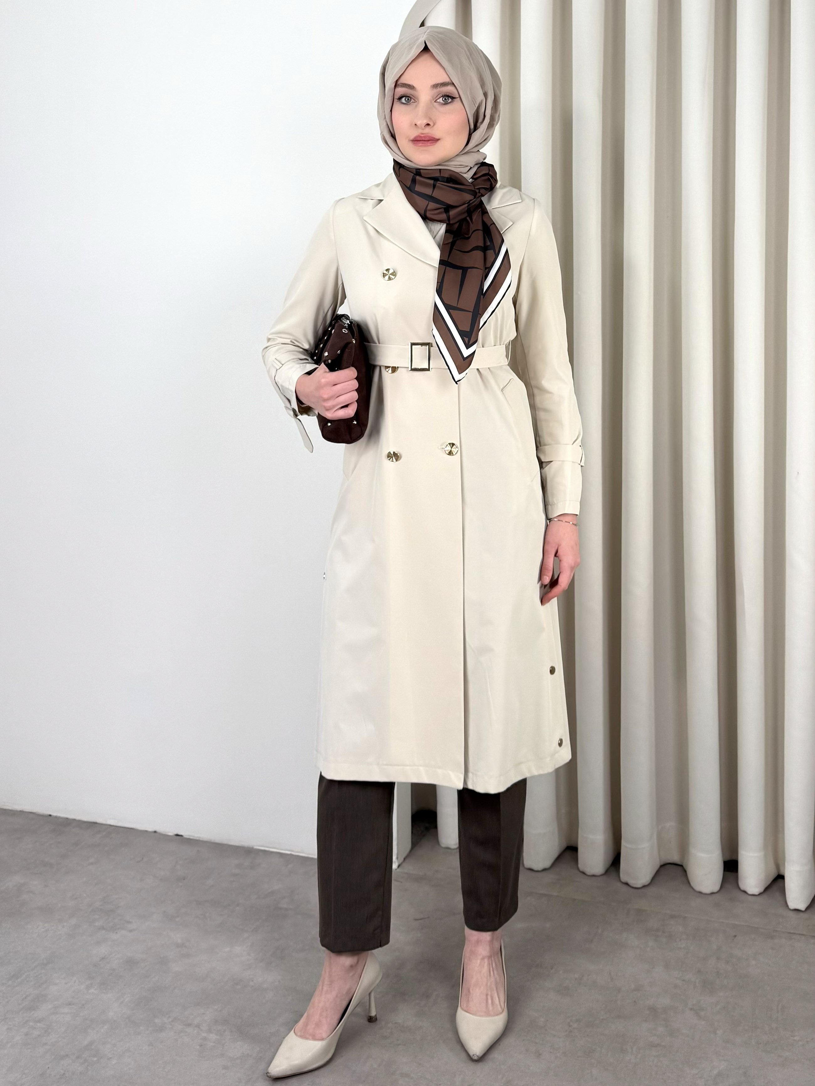 LEİLA TRENCH BEJ