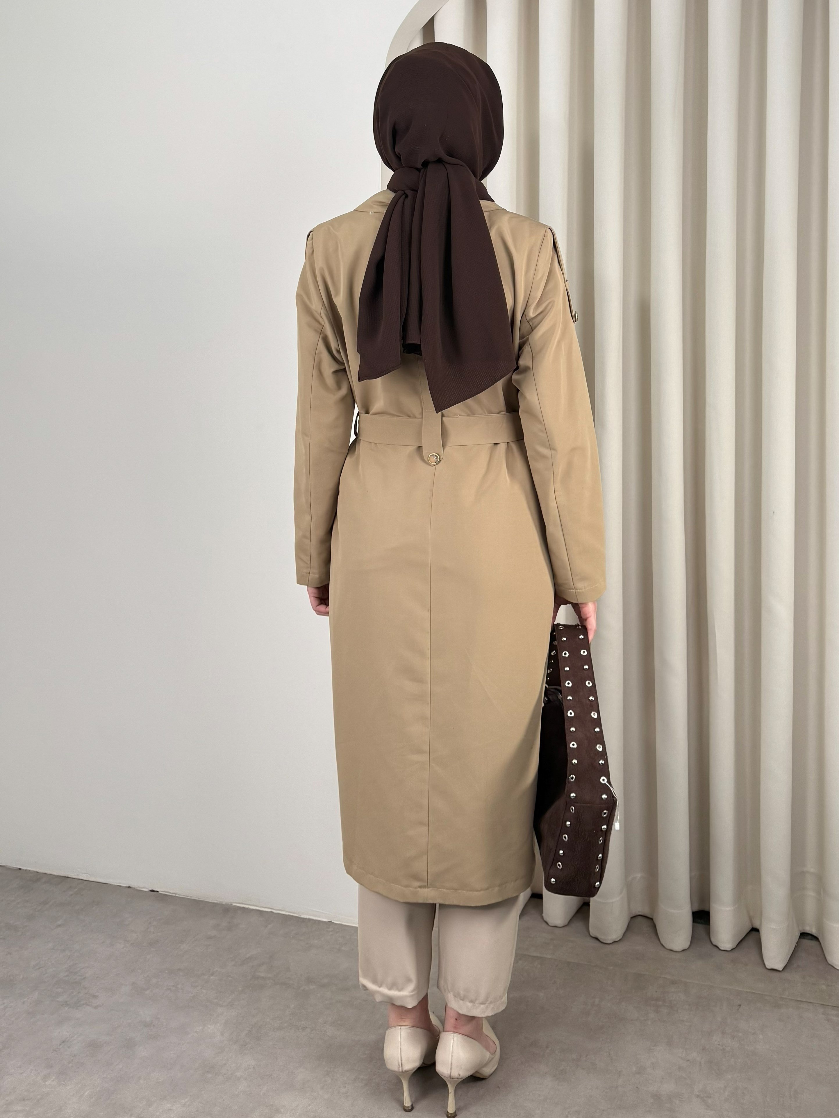 MONO TRENCH CAMEL
