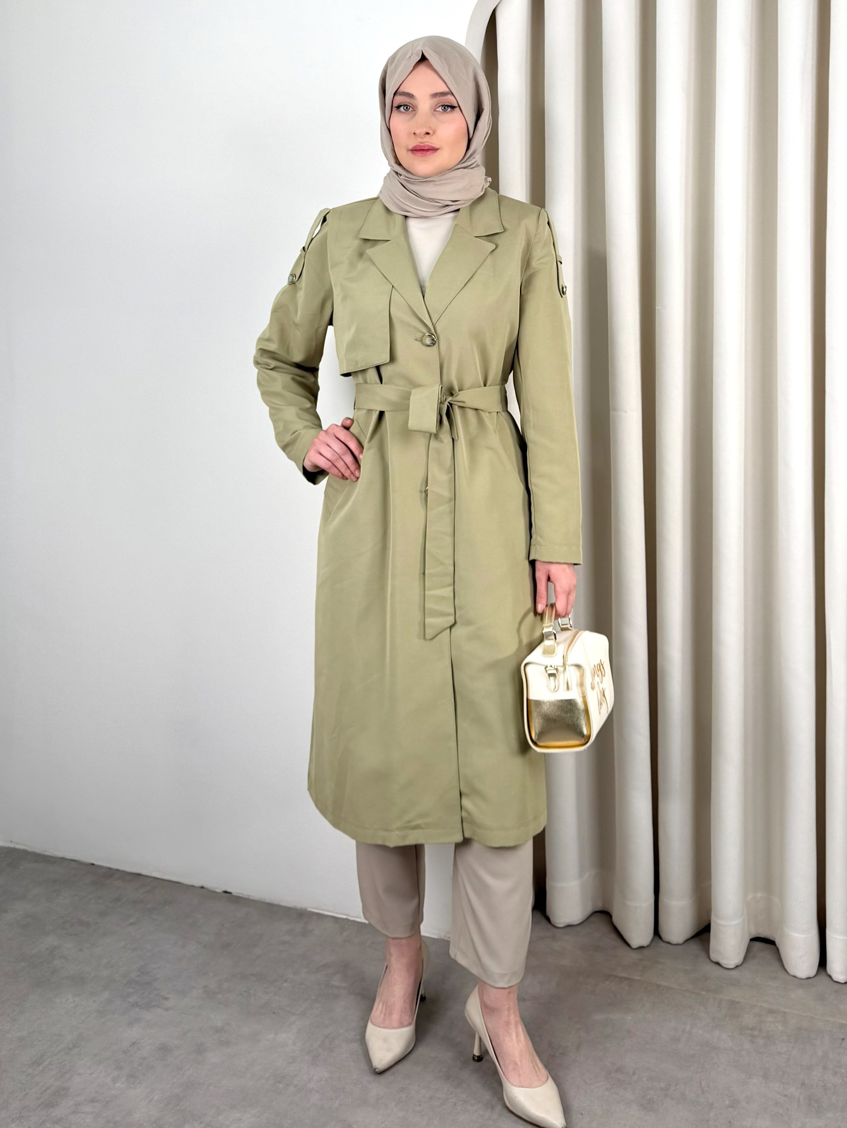 MONO TRENCH HAKİ