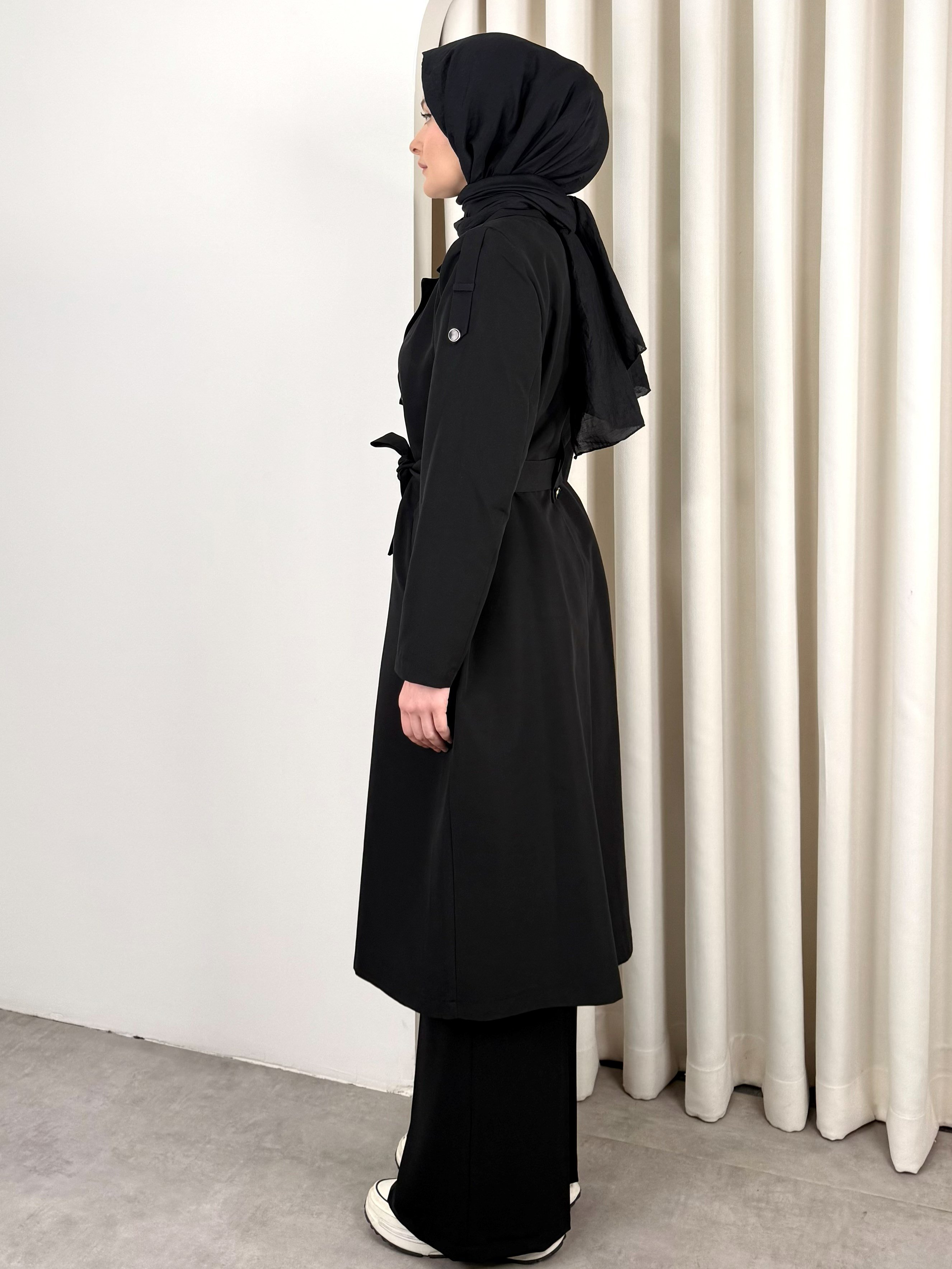 MONO TRENCH SİYAH