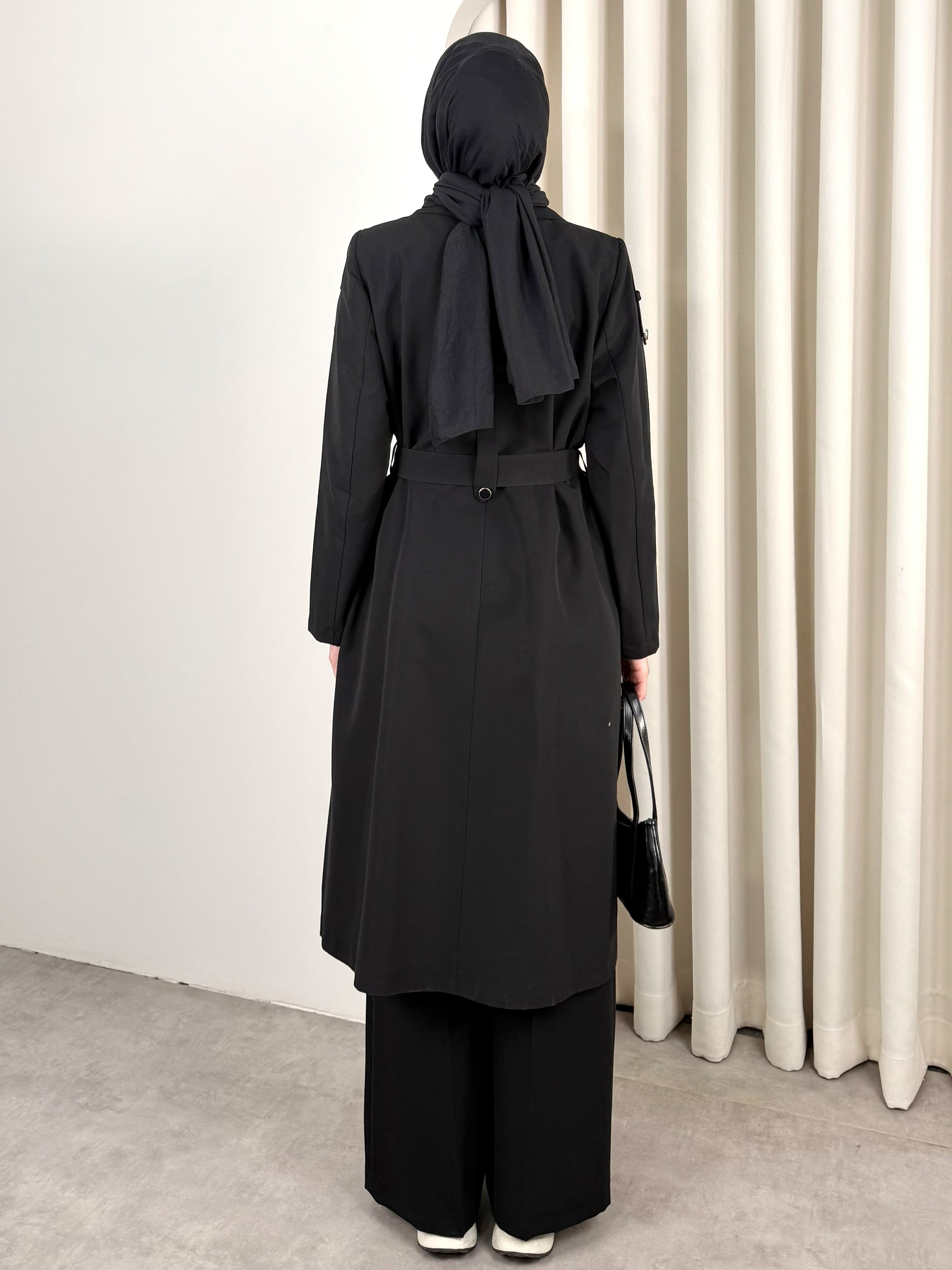 MONO TRENCH SİYAH