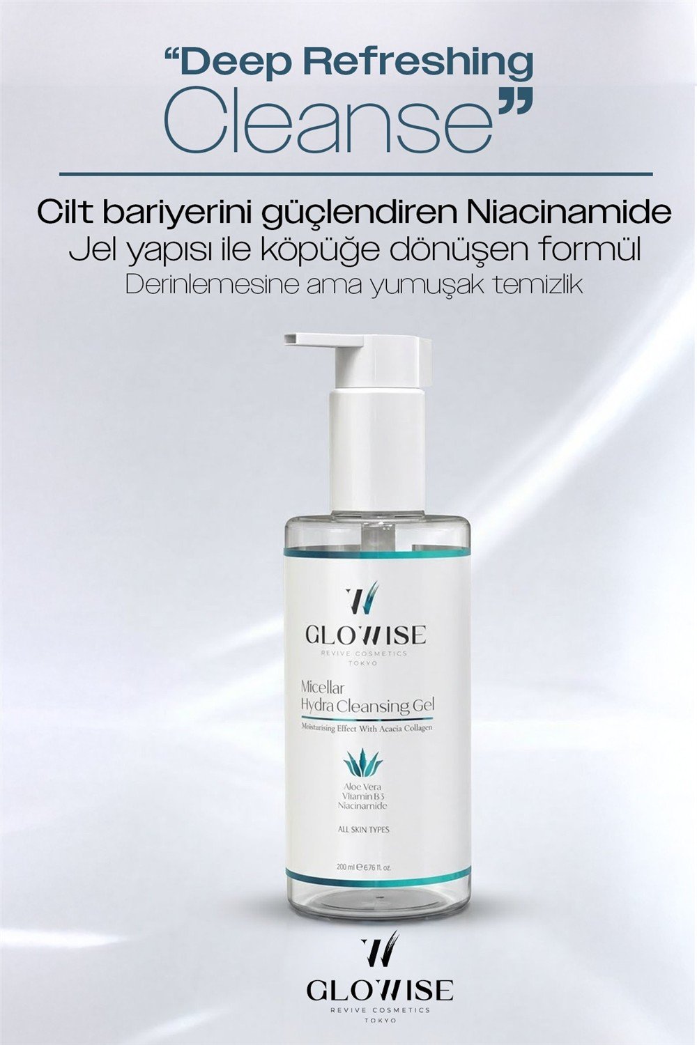 Glowise Yüz Temizleme Jeli 200 ml