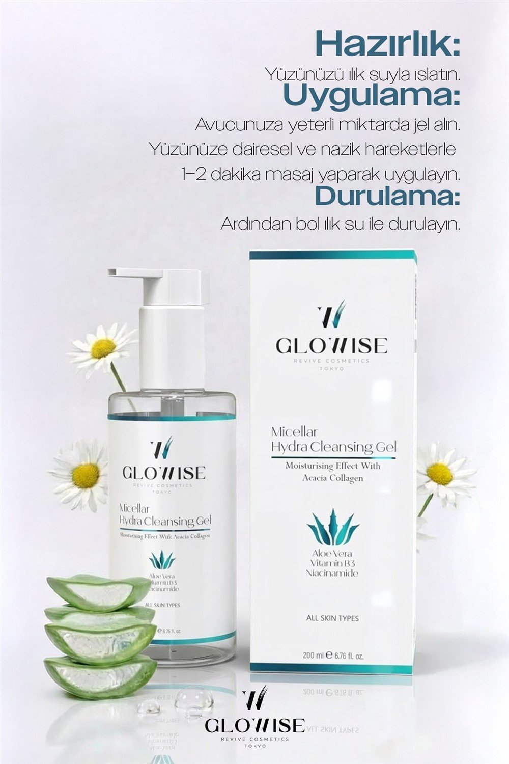 Glowise Yüz Temizleme Jeli 200 ml