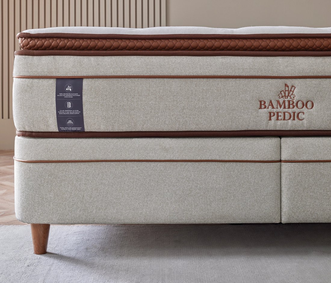 Puffy Bamboo Pedic Yatak Yastık ve Alez Hediyeli