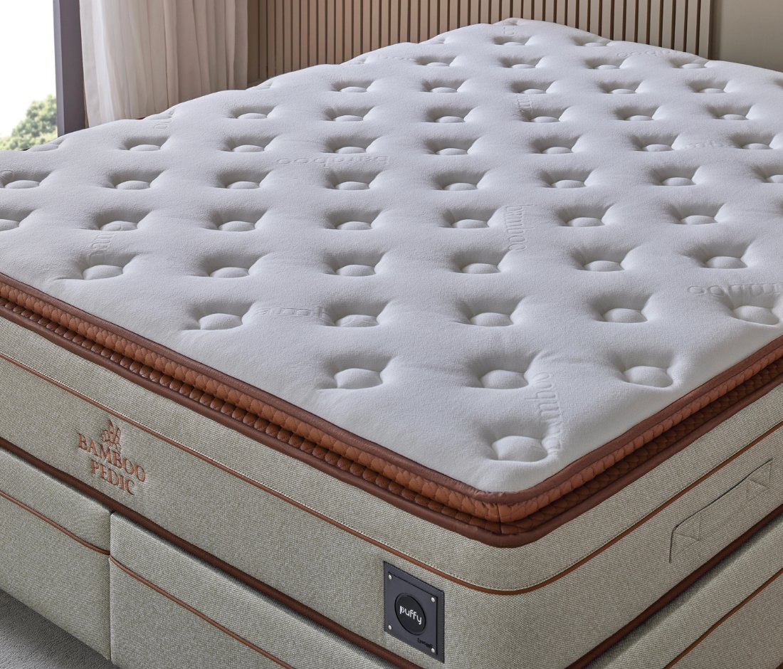 Puffy Bamboo Pedic Yatak Yastık ve Alez Hediyeli