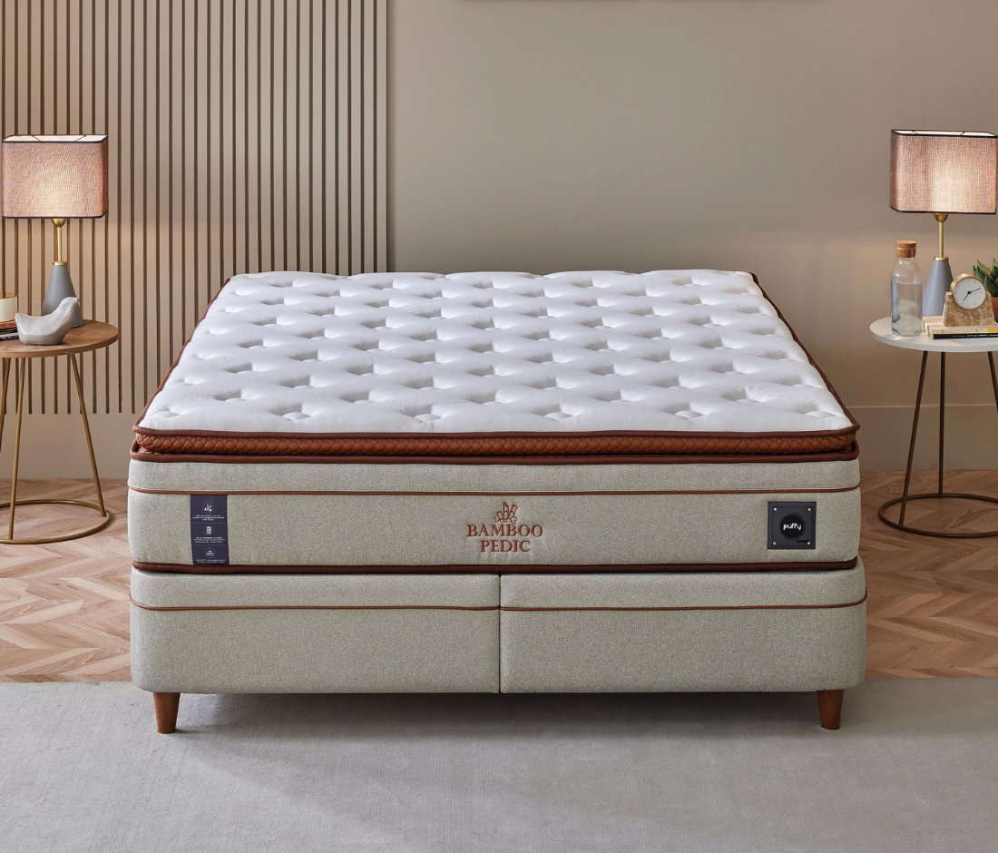Puffy Bamboo Pedic Yatak Yastık ve Alez Hediyeli