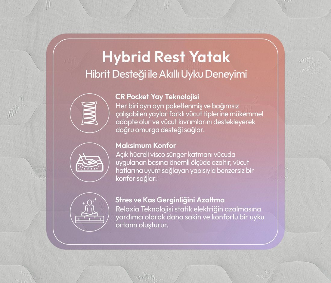 Puffy Hybrid Rest Yatak Yastık Hediyeli