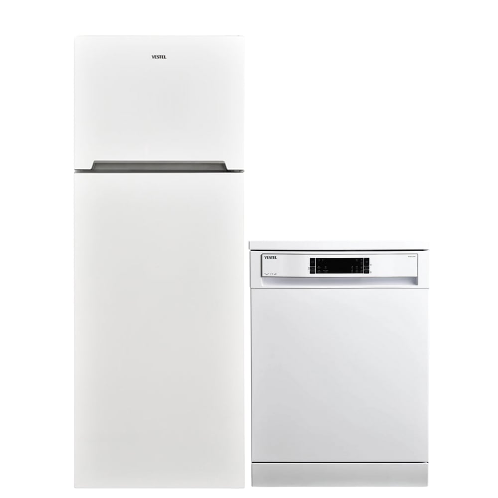 Vestel 2'li Beyaz Eşya Seti (NF52111 Buzdolabı + BM 4212 Bulaşık)