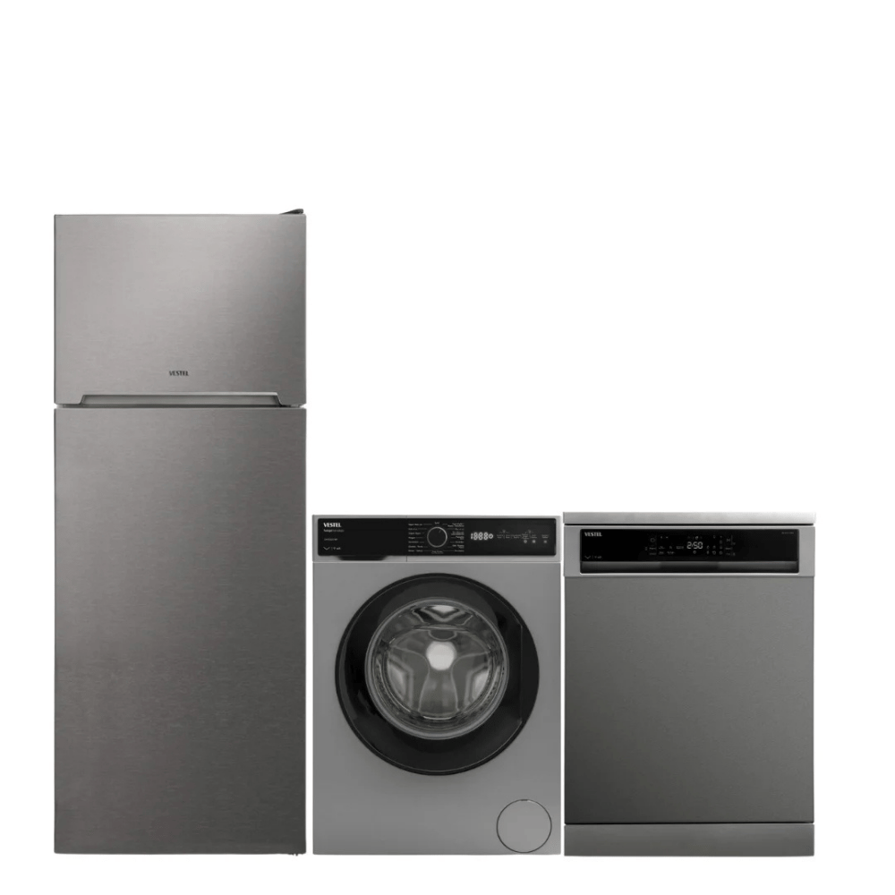 Vestel 3'lü Opal Inox beyaz Eşya Seti/2