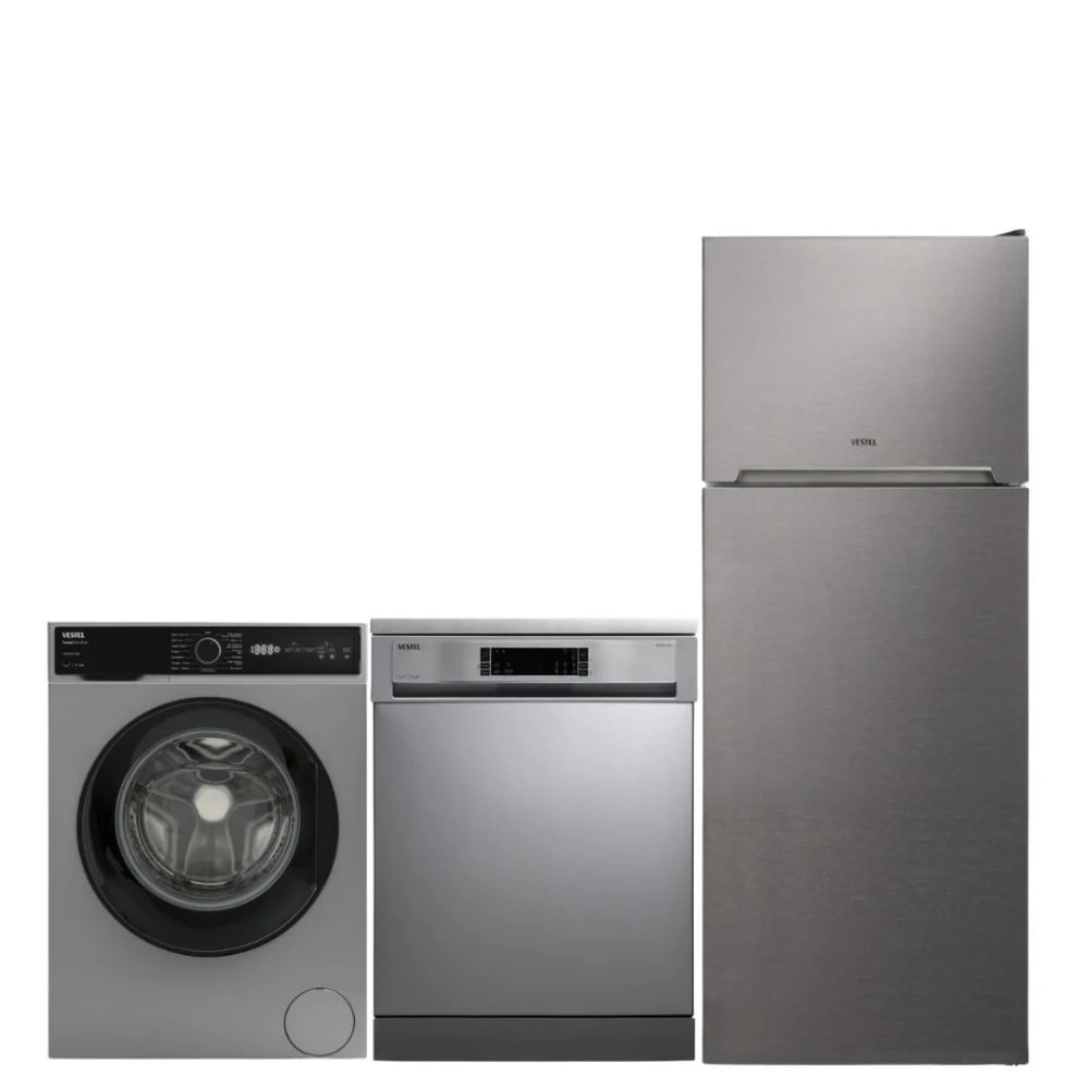Vestel 3'lü Opal Inox beyaz Eşya Seti/2