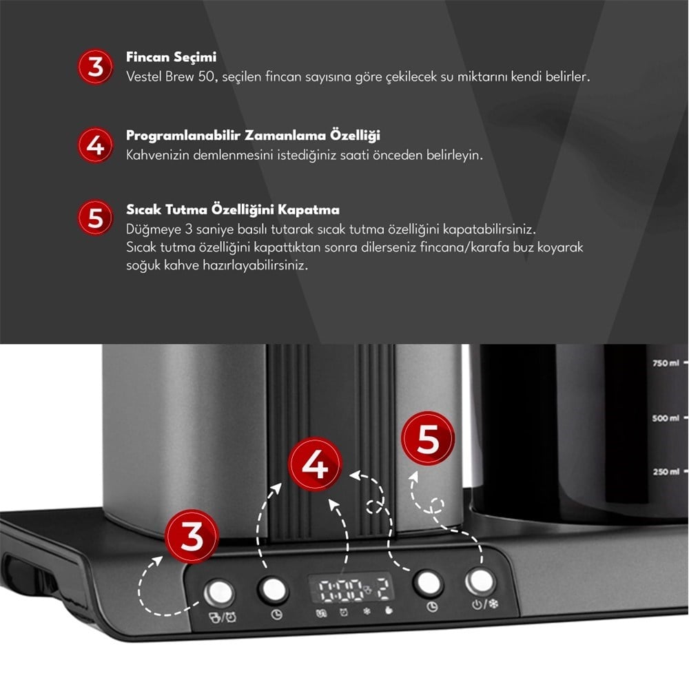 Vestel Brew 50 DX Filtre Kahve Makinesi