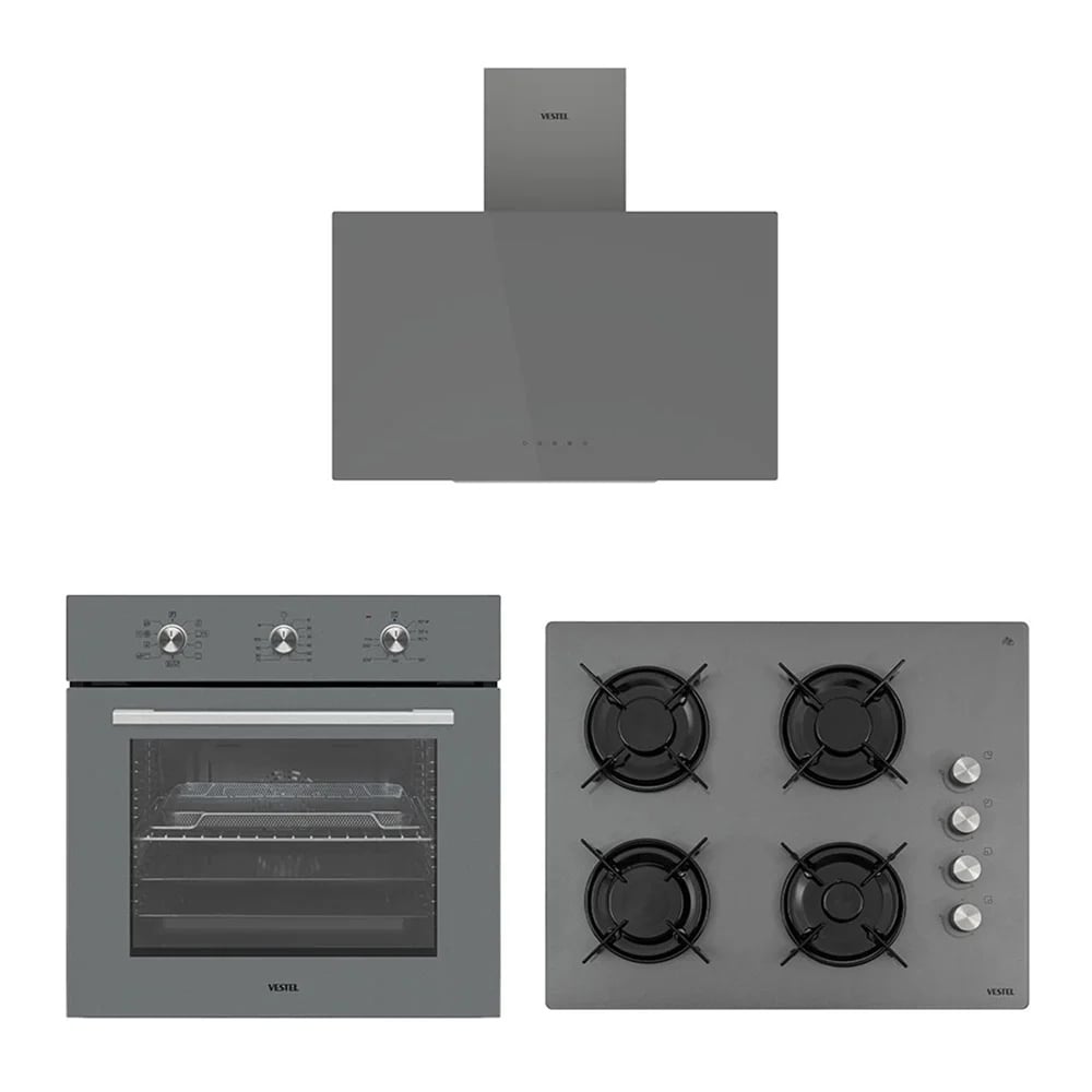 Vestel Eğik Beyaz Ankastre Set