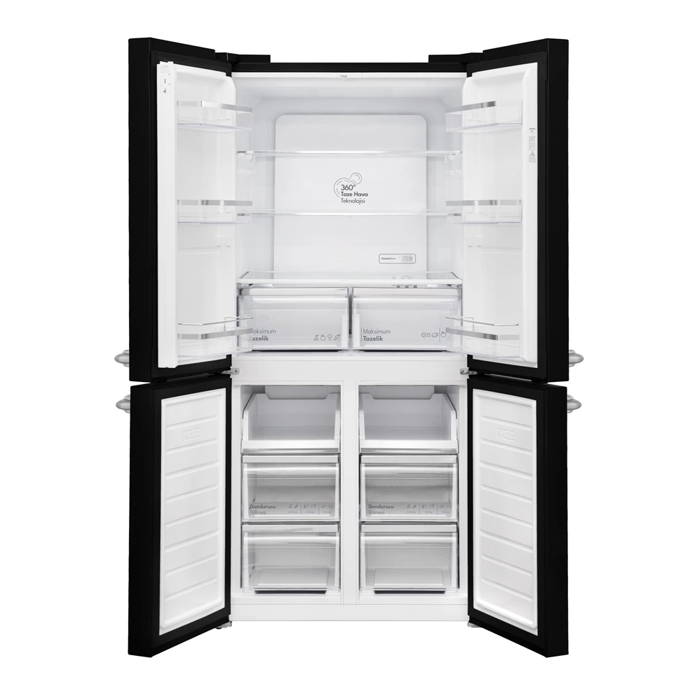 Vestel RETRO FD56011 SİYAH 487 Lt No-Frost Buzdolabı