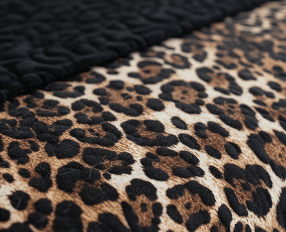 fırfırlı siyah leopar desen nevresim takımı