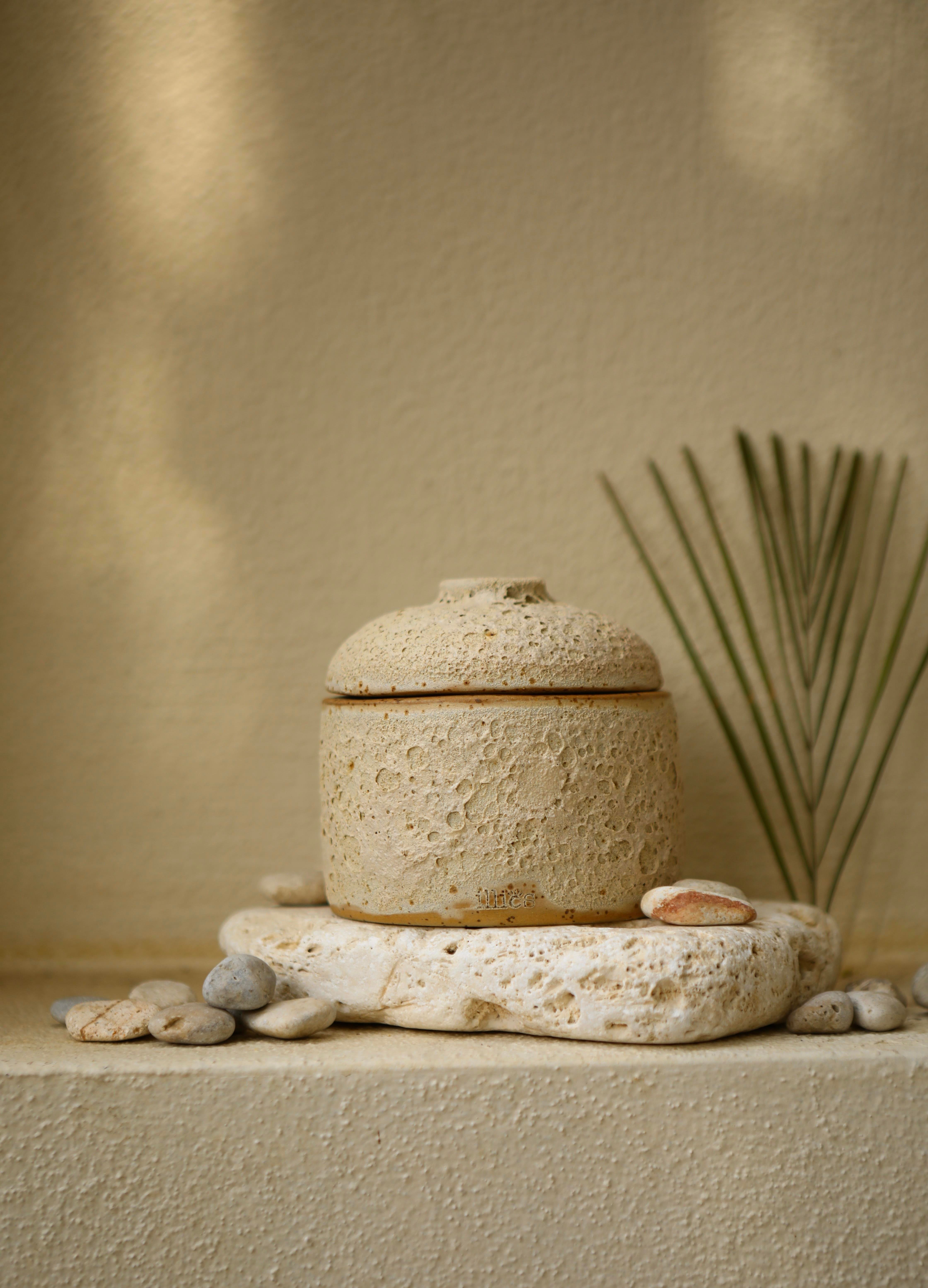 Lava Stone Mineral Diffuser Set- Bej