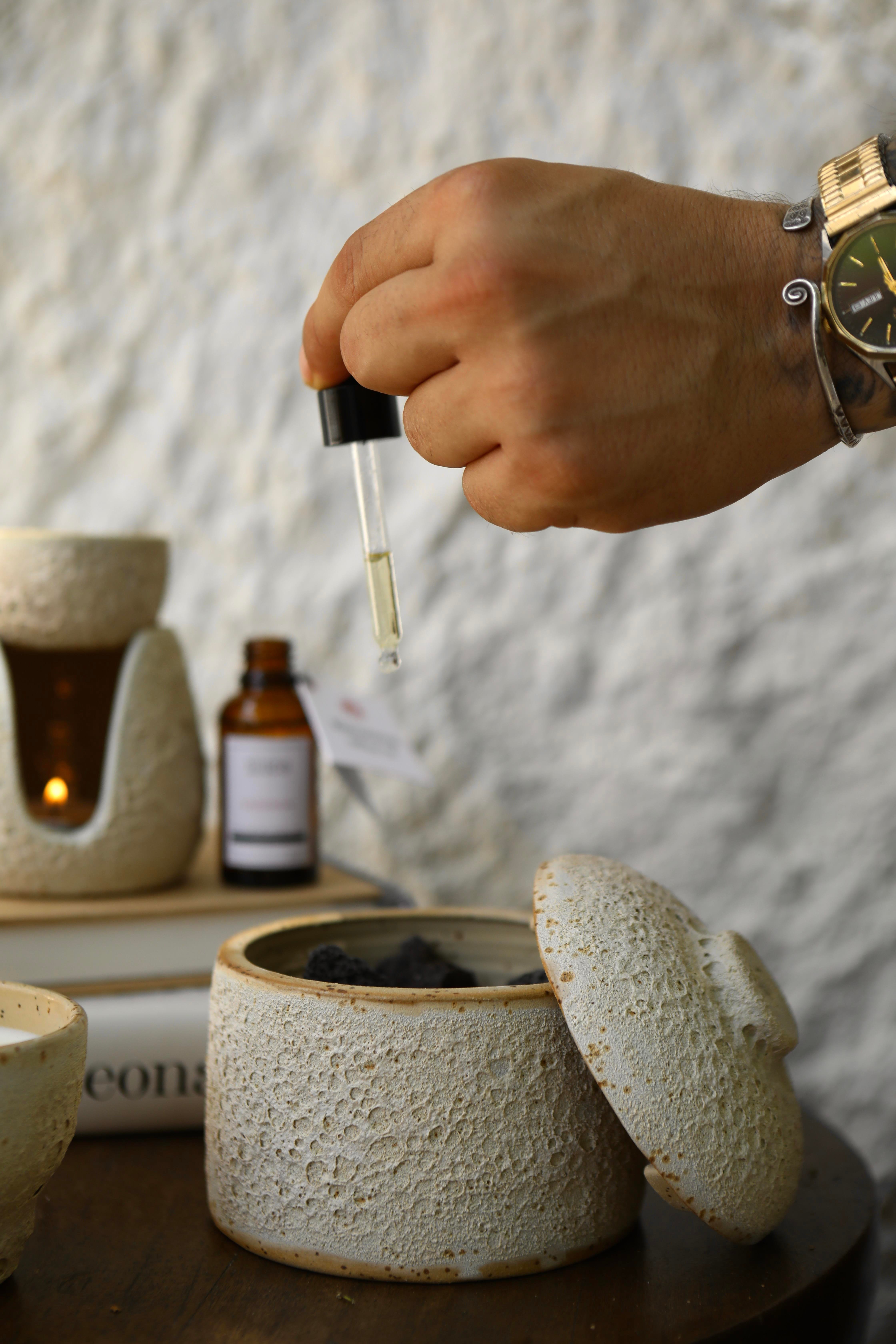 Lava Stone Mineral Diffuser Set- Bej