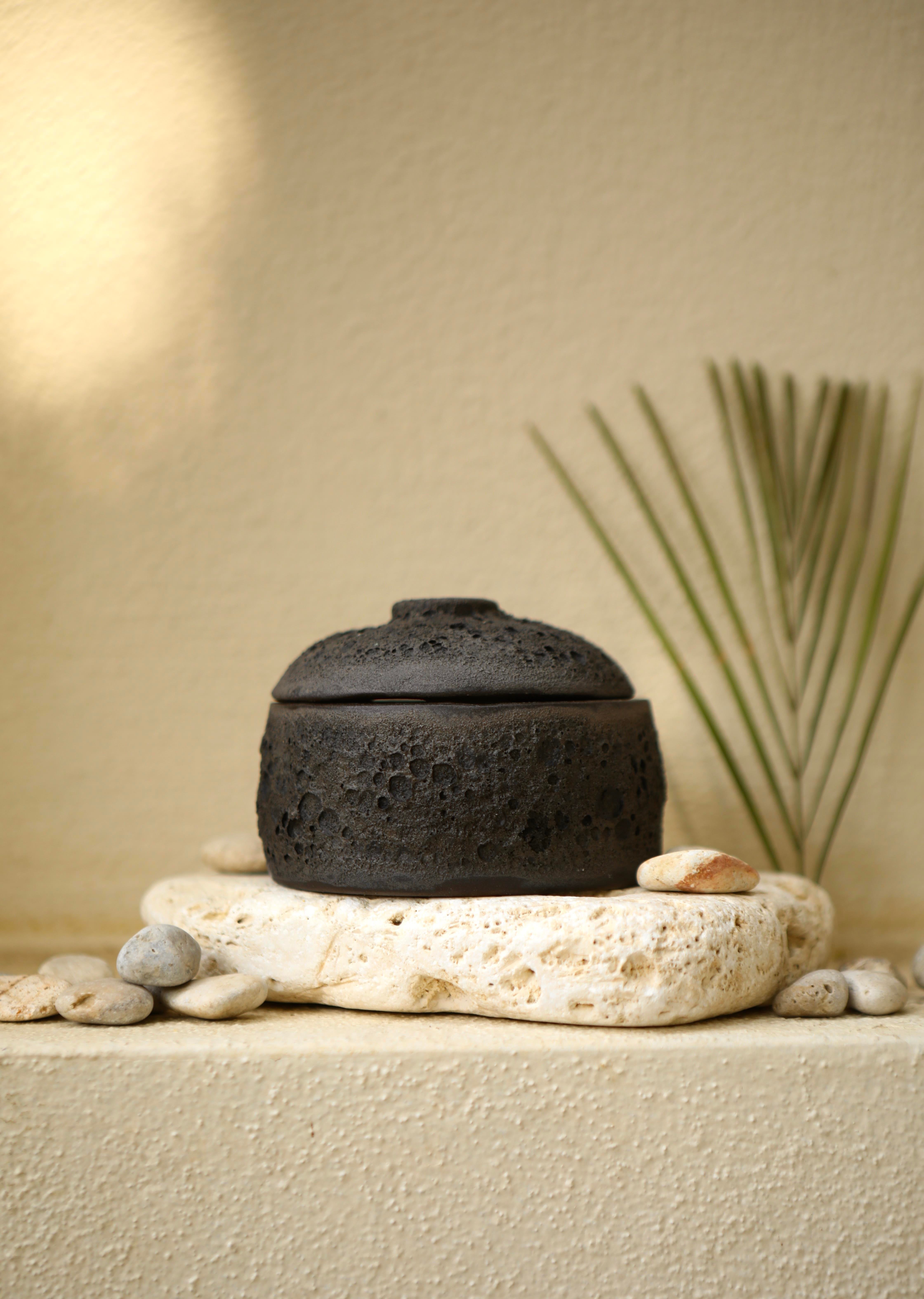 Lava Stone Mineral Diffuser Set- Siyah