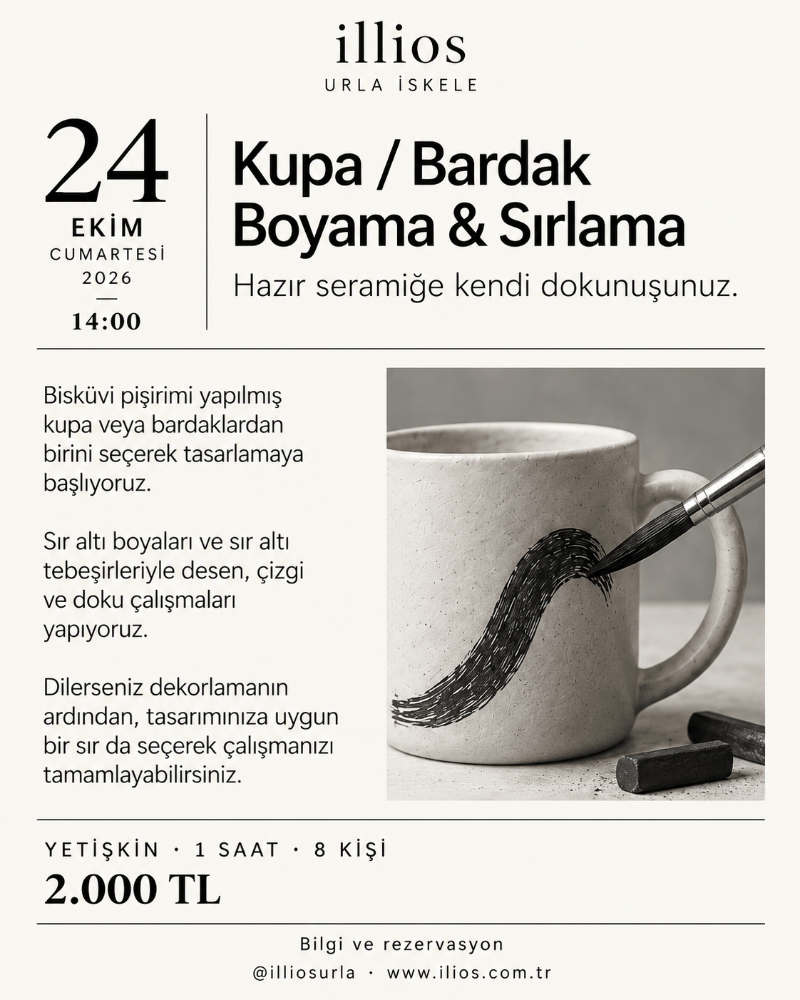 Yetişkin Seramik Atölyesi - Sırlama Boyama