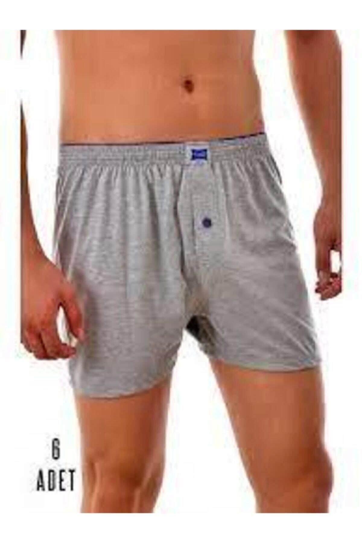 ERKEK DÜZ PENYE BOXER 6 Adet