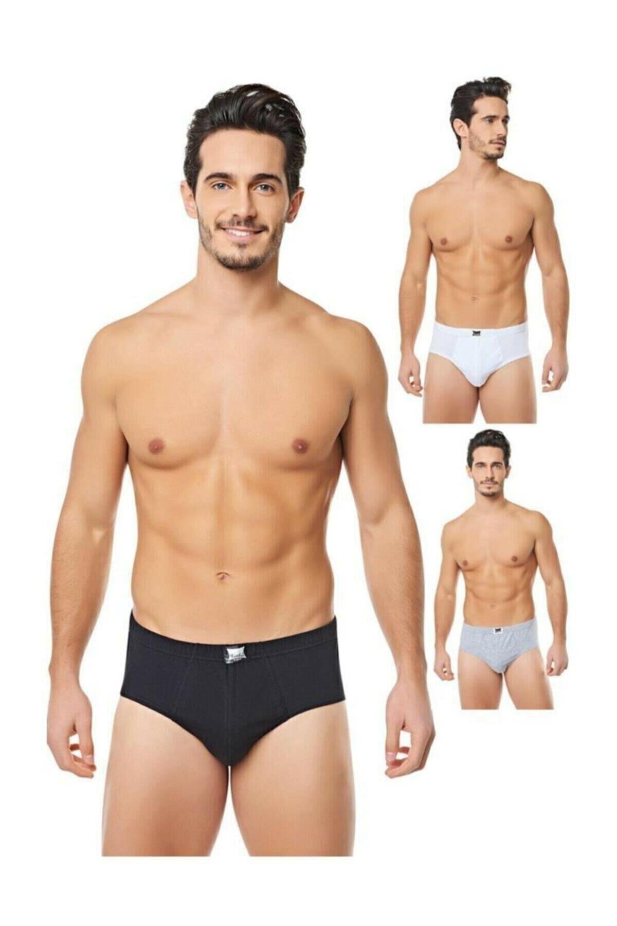 Erkek Karışık Renk 6'lı Paket Pamuklu Penye Külot