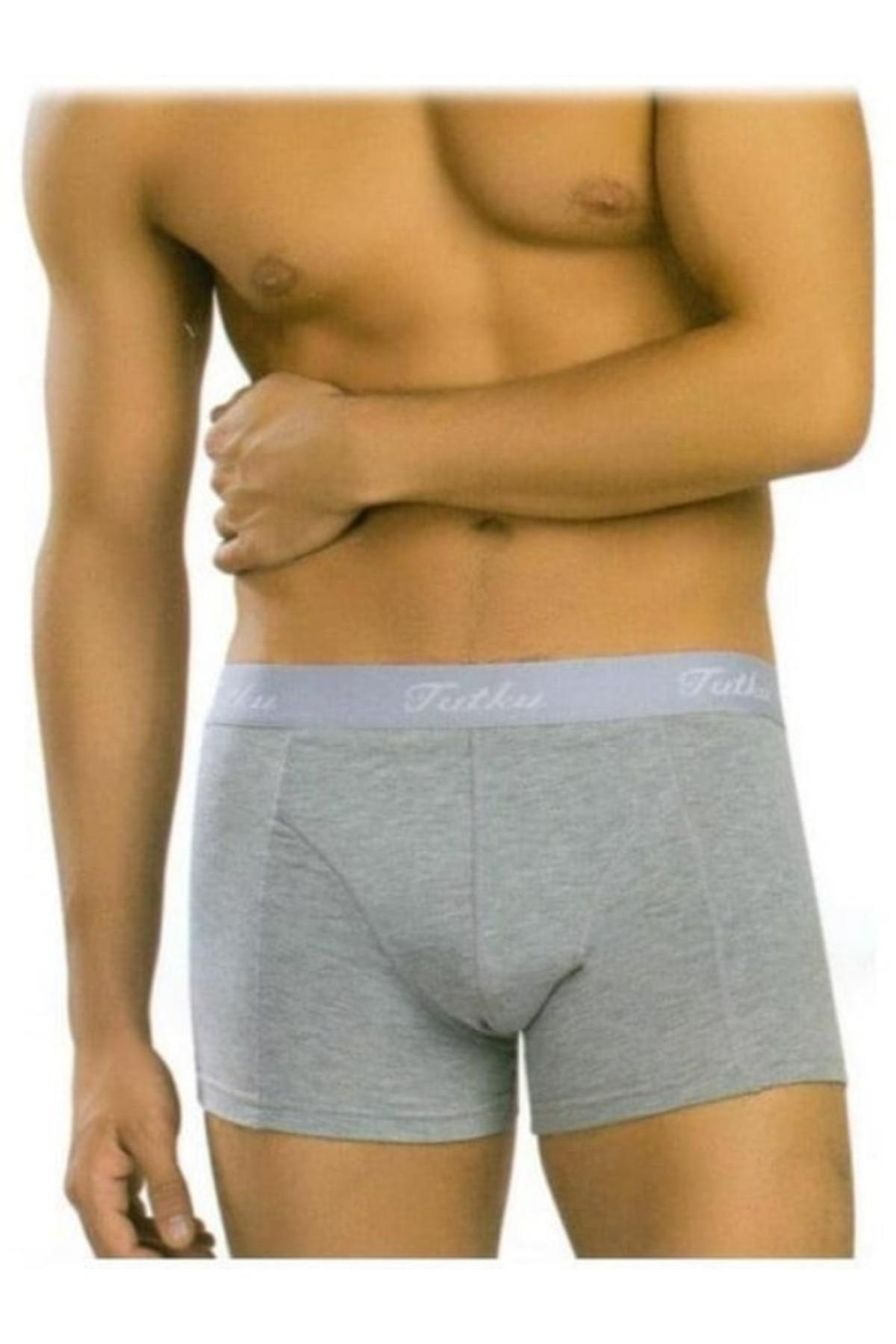 ERKEK LİKRALI PAMUKLU ELASTAN BOXER TEKLİ