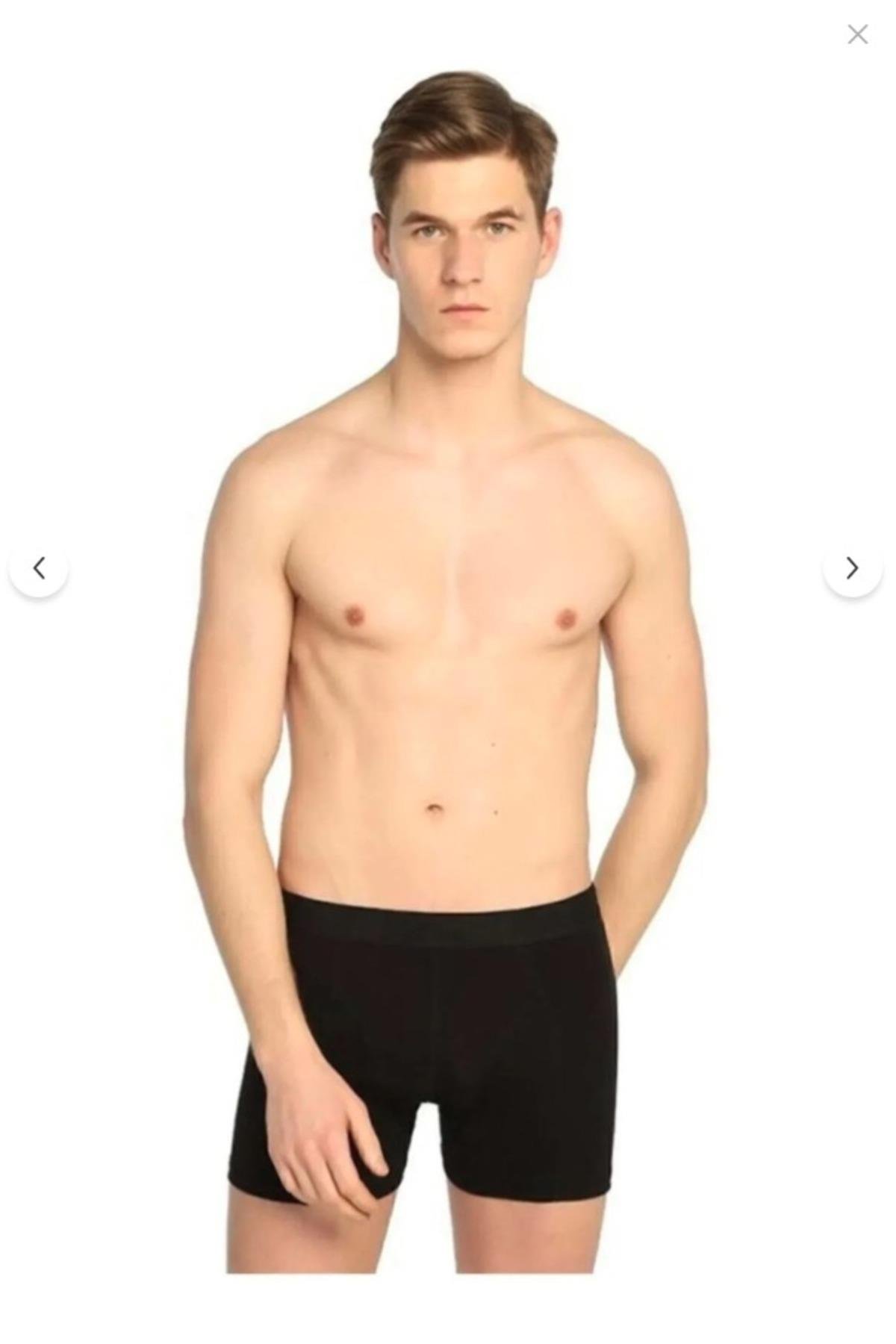 ERKEK LİKRALI PAMUKLU ELASTAN BOXER TEKLİ