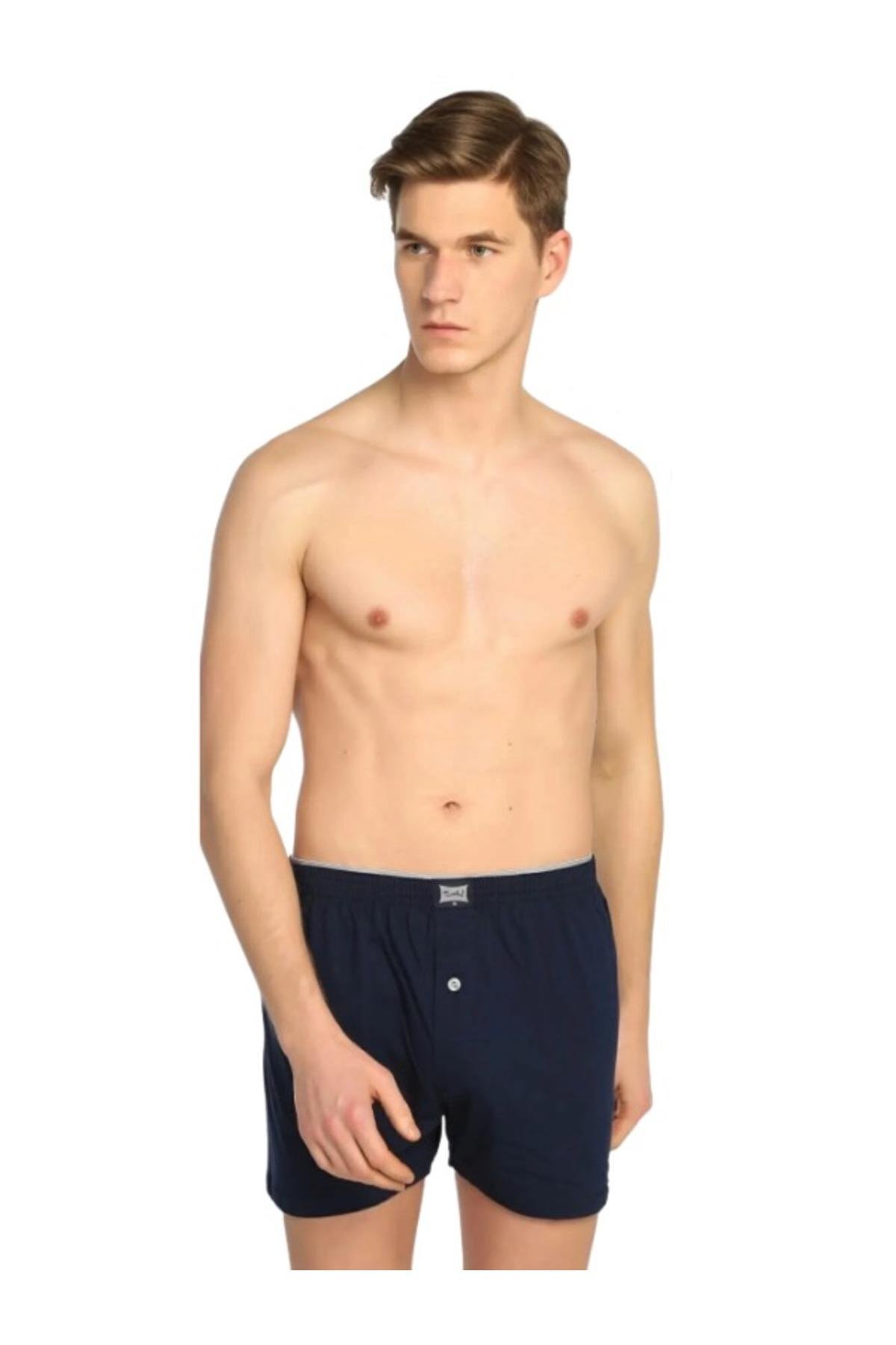 ERKEK PENYE DÜZ %100 PAMUK 6'LI BOXER