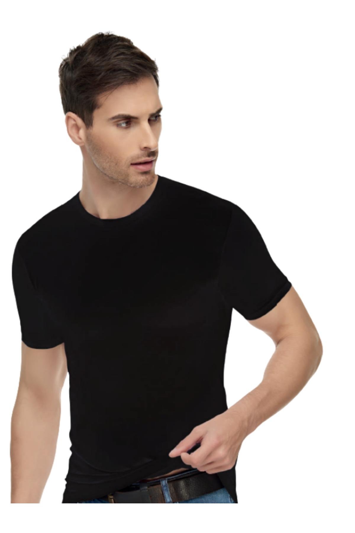 ERKEK SIFIR YAKA KISA KOLLU ELASTAN ATLET TEKLİ