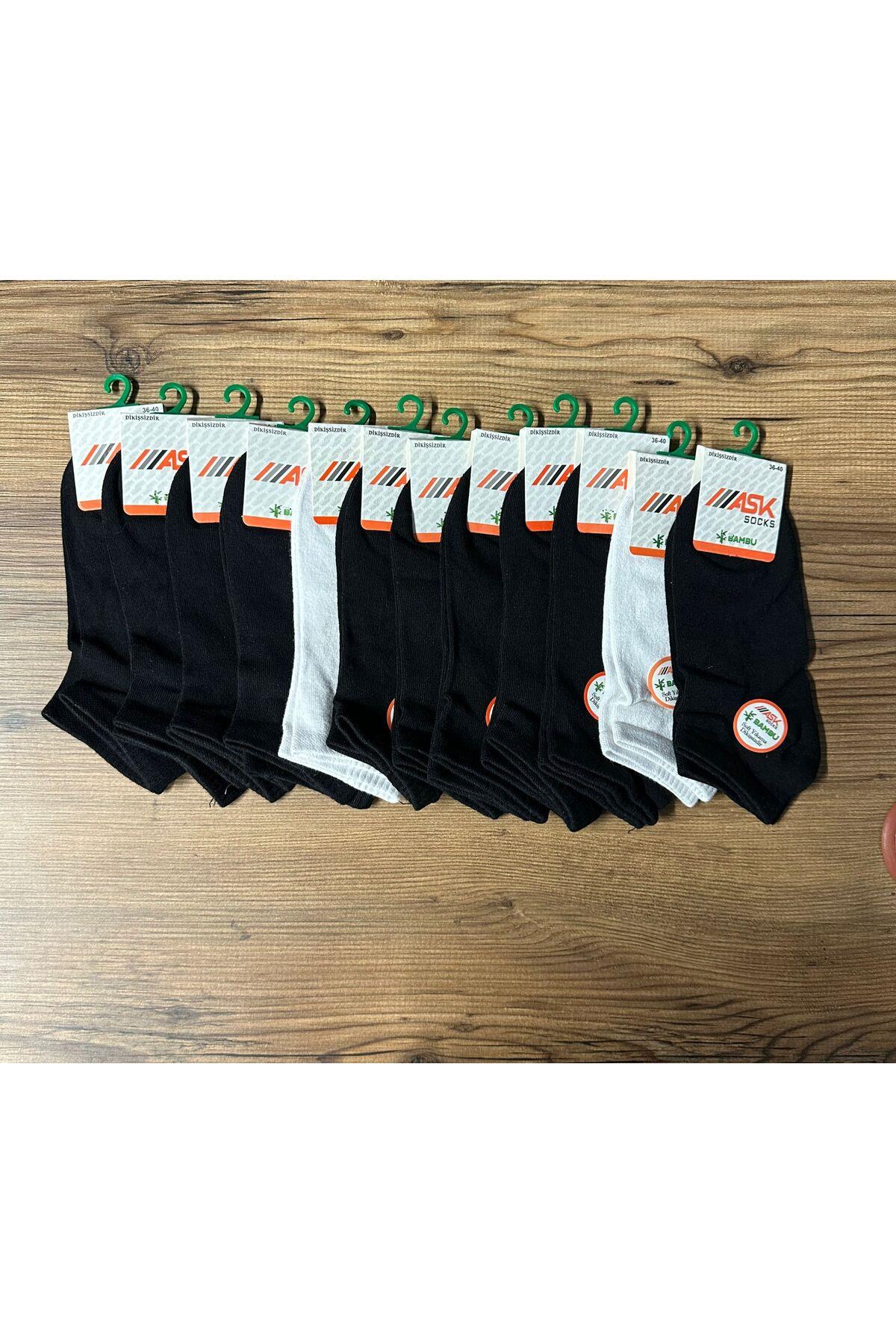 KADIN BAMBU DİKİŞSİZ 12'Lİ ÇORAP