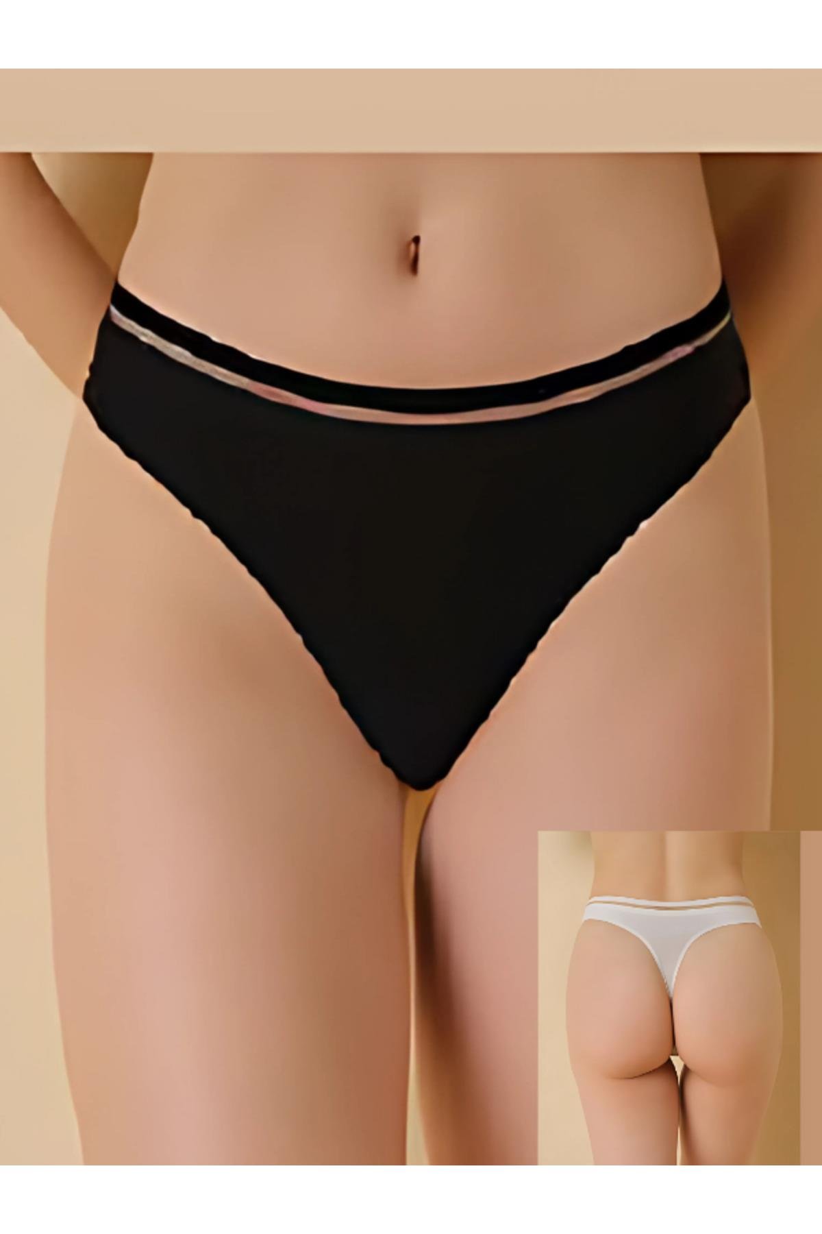 KADIN LAZER KESİM İZ YAPMAZ YUMUŞAK TERLEME KARŞITI %100 SAĞLIKLI VE HİJYENİK KLASİK TANGA