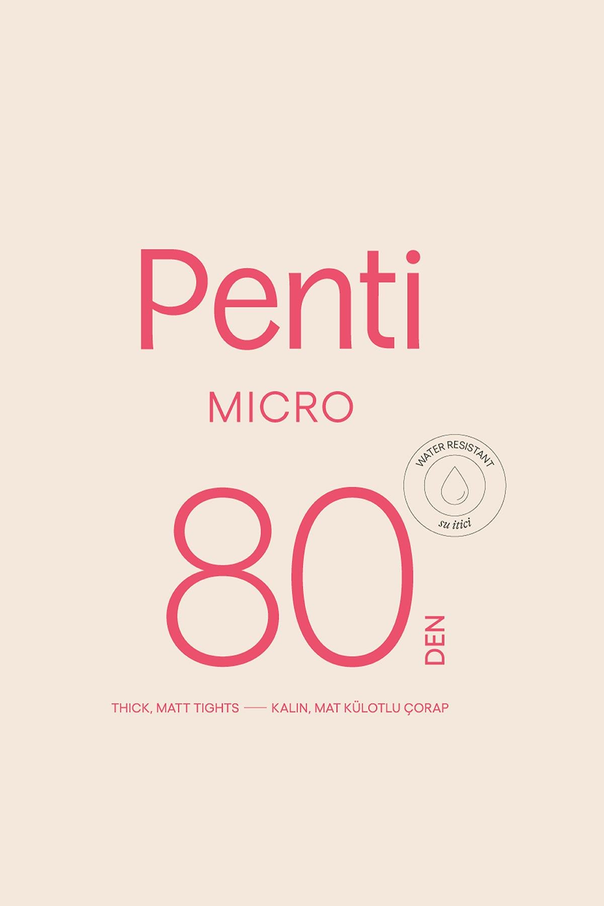 Micro 80 Siyah Külotlu Çorap-Pentilicious