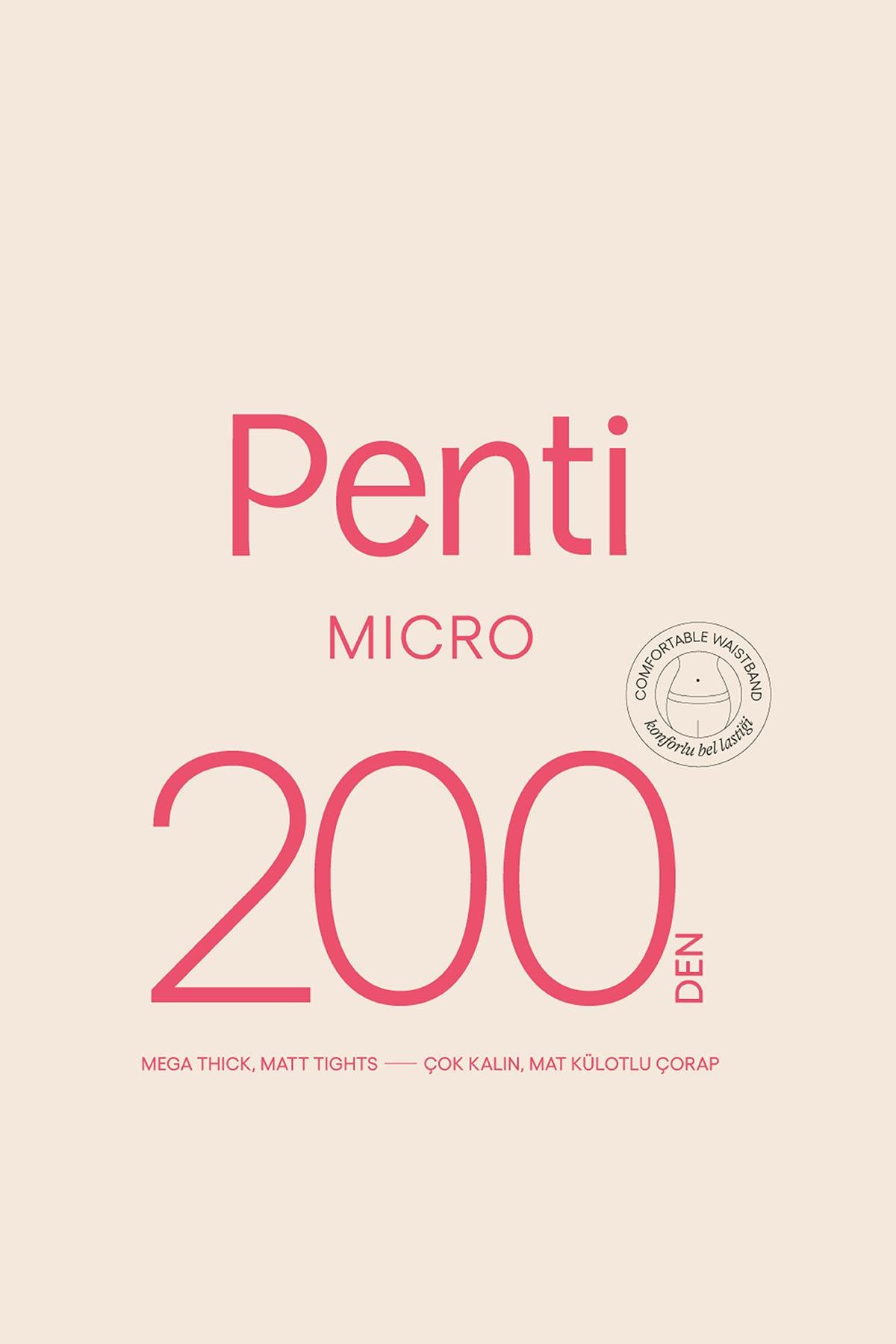 Siyah Micro 200 Külotlu Çorap-Pentilicious
