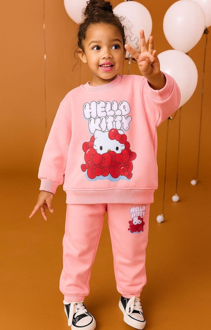 HELLO KITTY AÇIK PEMBE KIZ ÇOCUK TAKIM 2-8 YAŞ