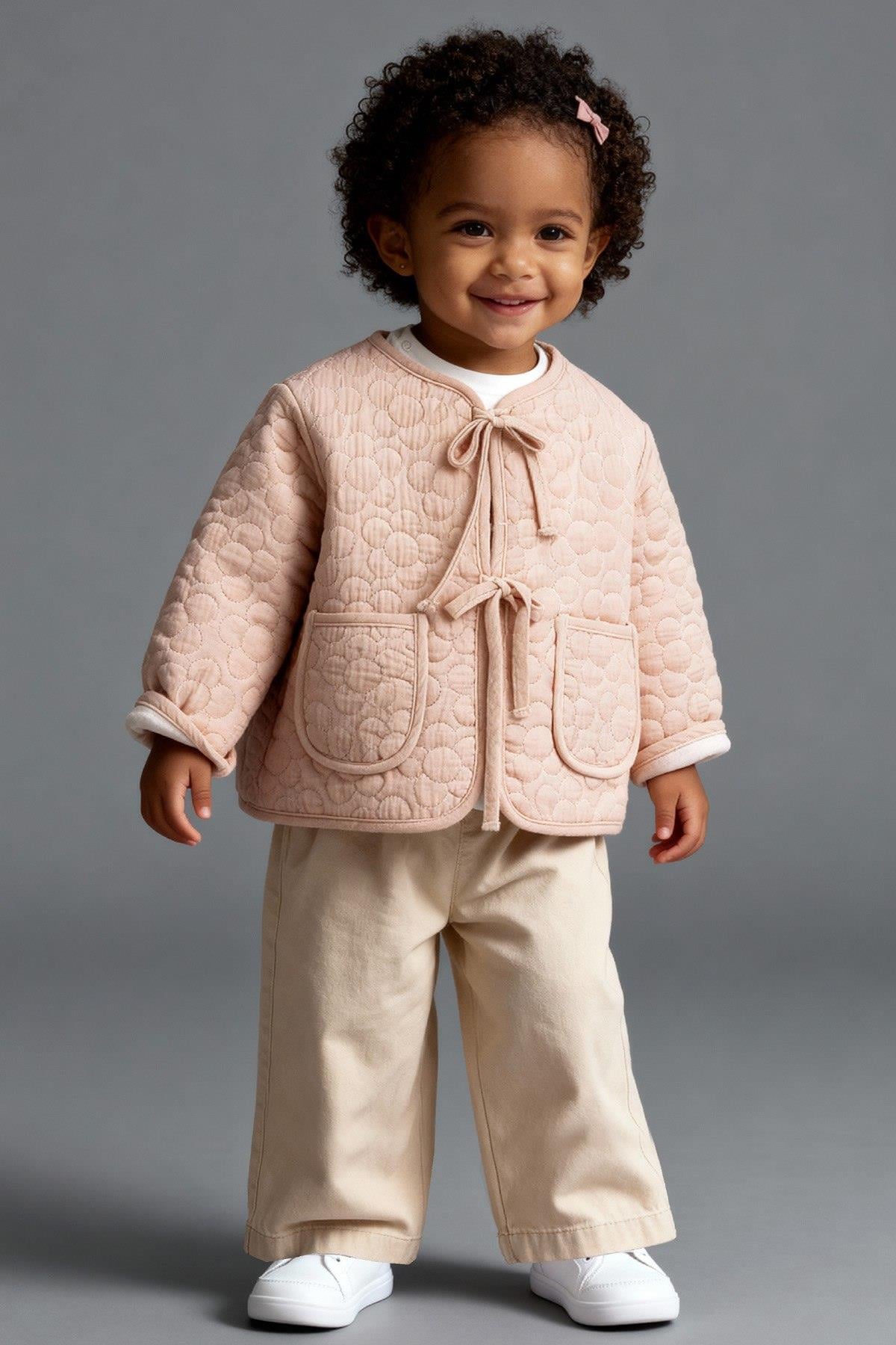 Kız Bebek Müslin-Gabardin Üçlü Takım_Biskuvi