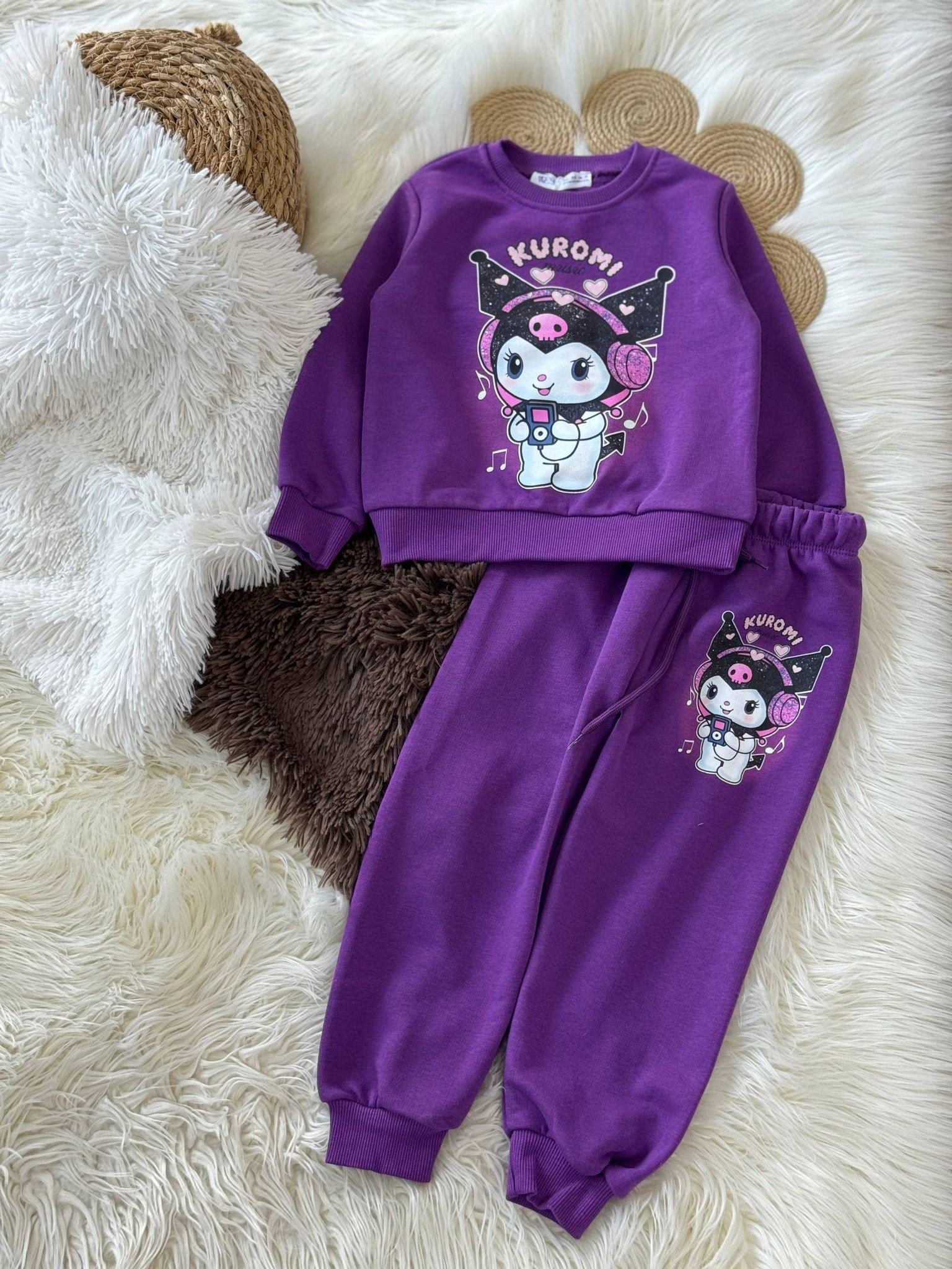 MOR KUROMİ KIZ ÇOCUK TAKIM 2-8 YAŞ